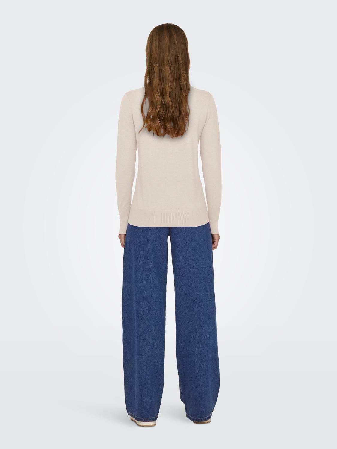 JDY Trui met ronde hals MALOU L S ON BUTTON PULLOVER KNT NOOS