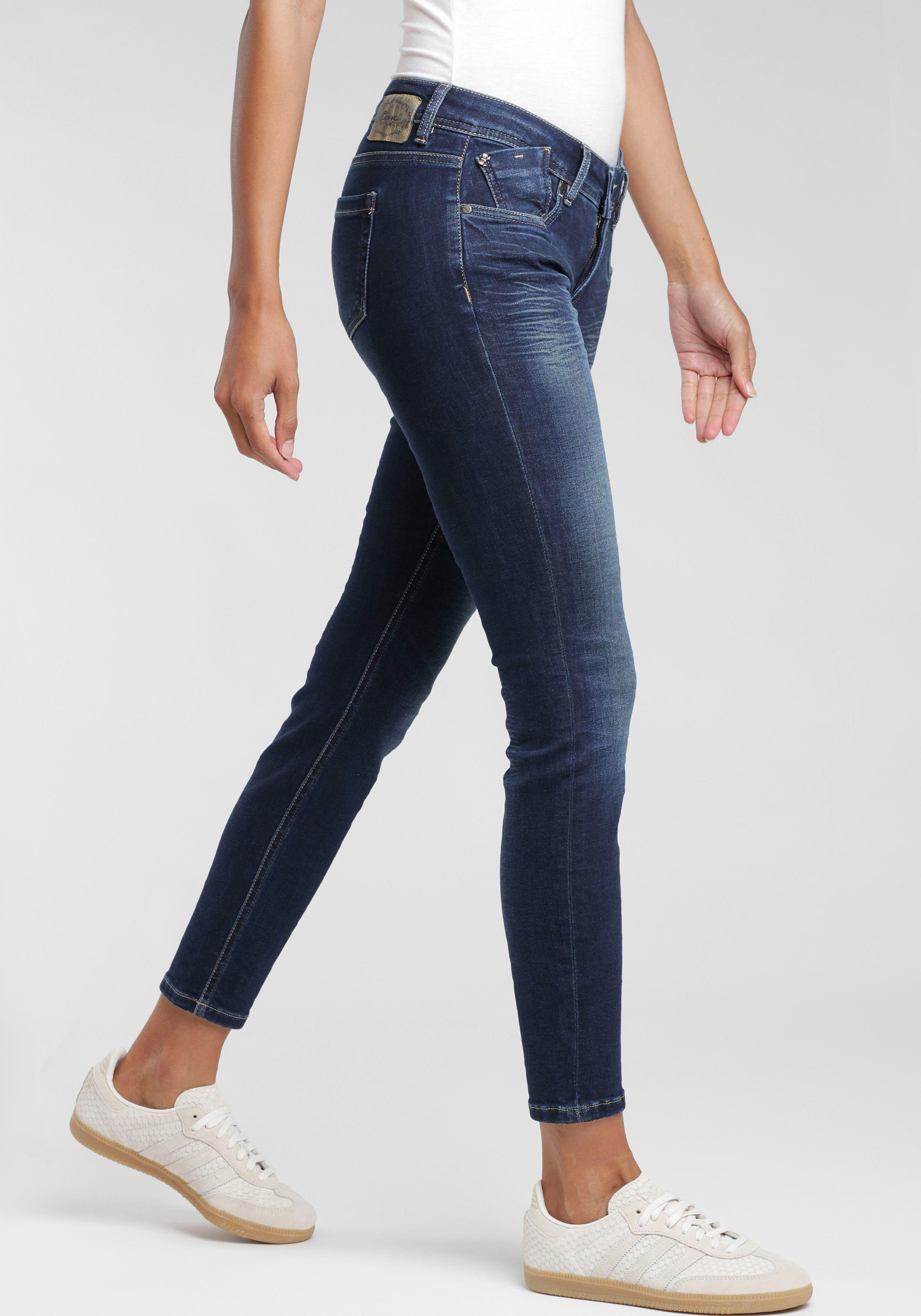GANG Skinny fit jeans 94Faye in flanking-stijl