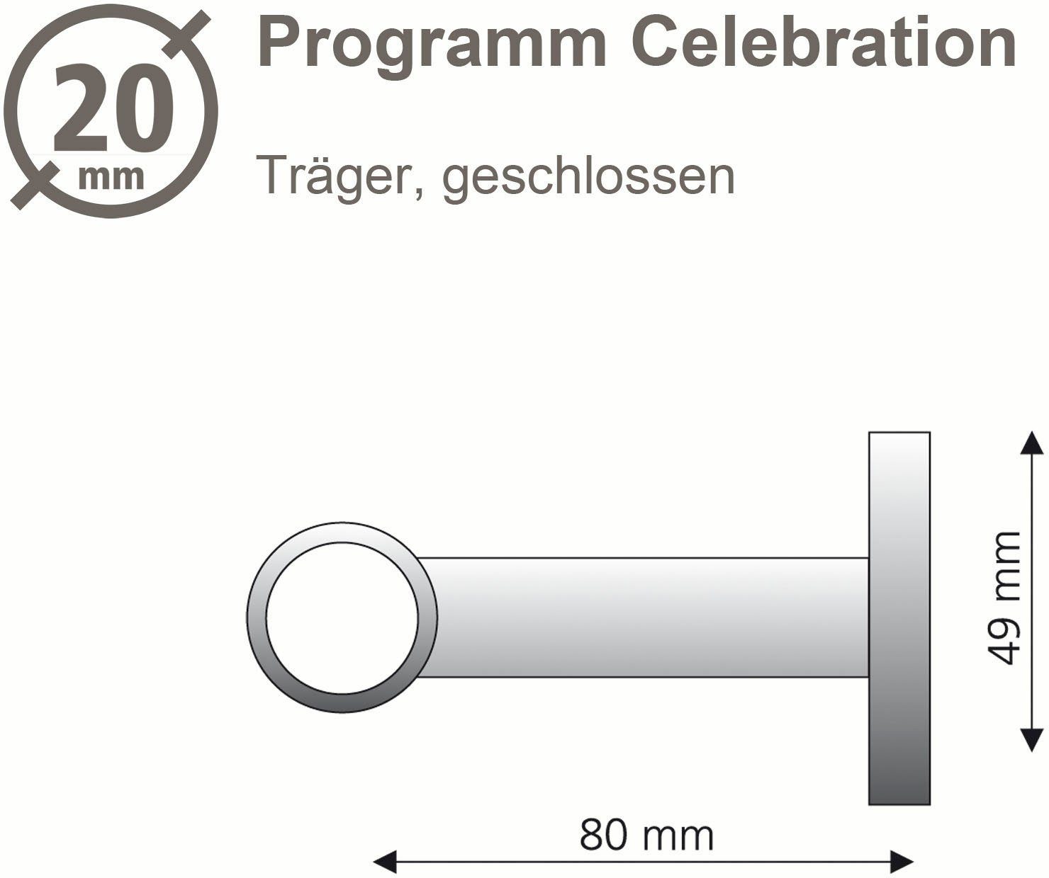 Liedeco Muursteun Steun, wandsteun 1-sporig voor 20 mm stangen "Celebration" (1 stuk)