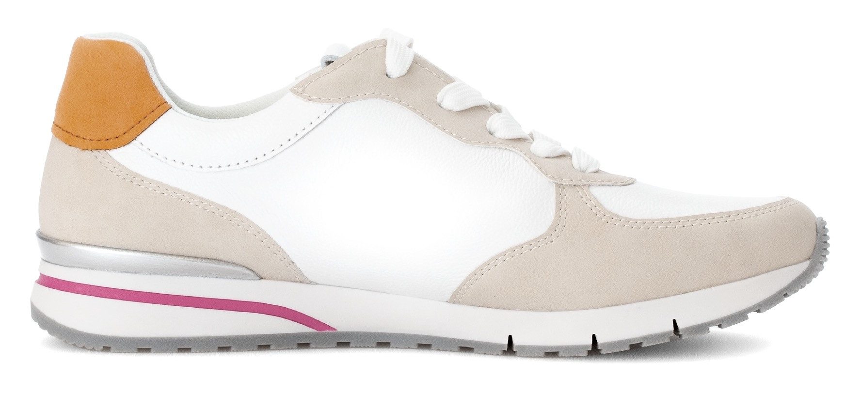 Gabor Sneakers met sleehak Florence , vrijetijdsschoen, lage schoen, veterschoen in comfortwijdte g (=breed)