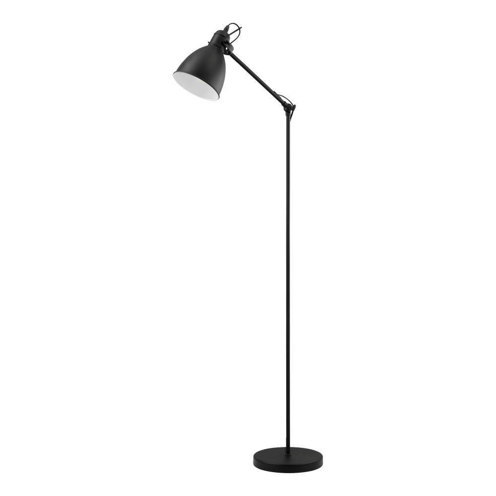 EGLO Staande lamp PRIDDY vloerlamp, staande lamp, staal, zwart, E27, industrieel