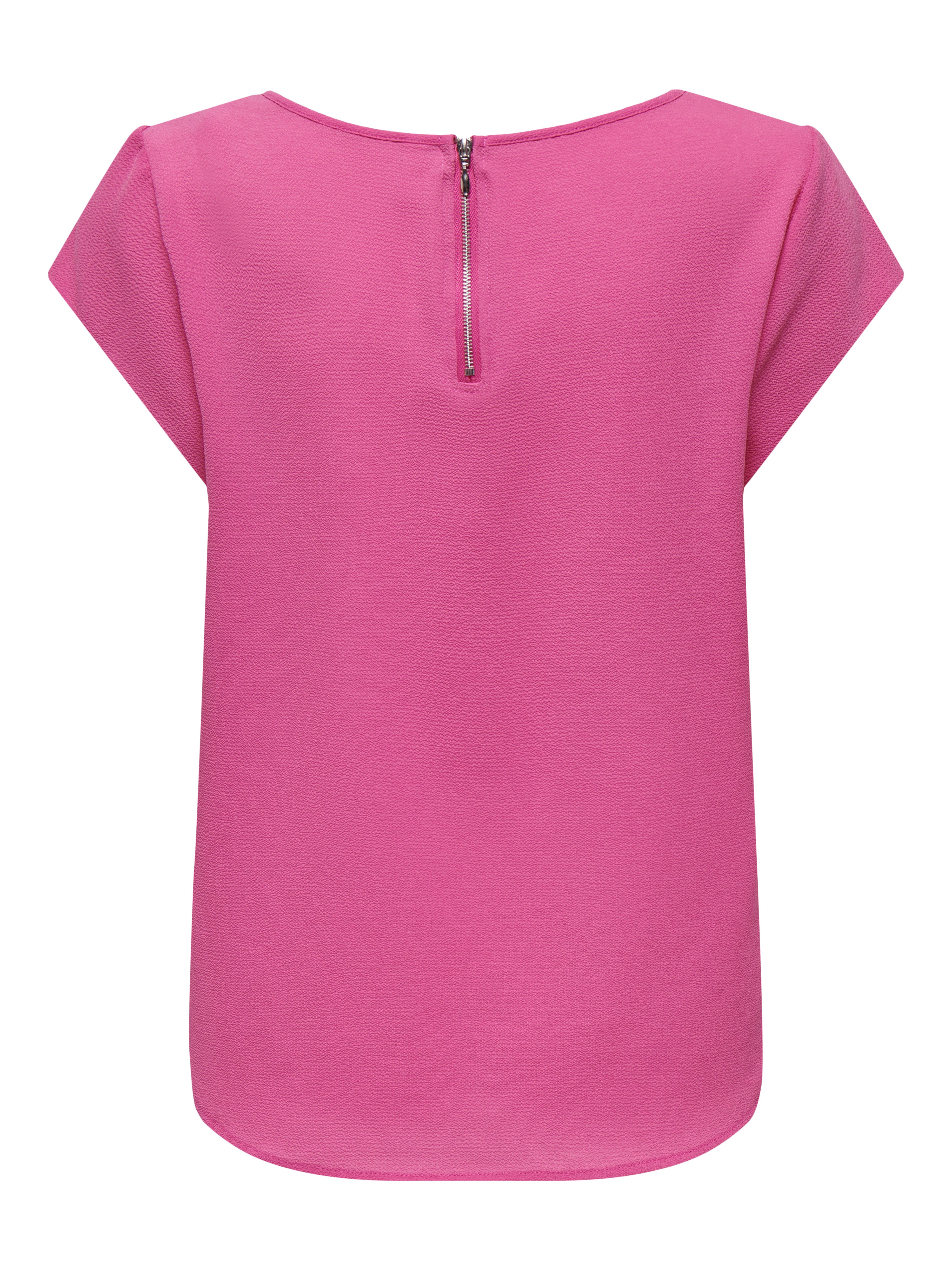 Only Blouse met korte mouwen ONLVIC S/S SOLID TOP NOOS PTM