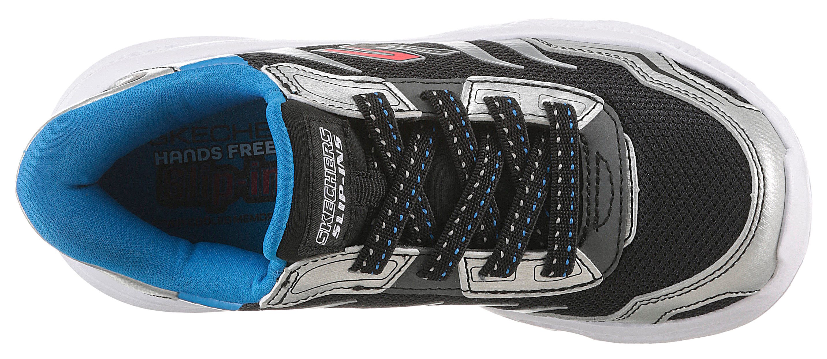 Skechers Slip-on sneakers SKECHERS METEOR-LIGHTS instapschoen met coole knipperfunctie, maat sjabloon om te downloaden