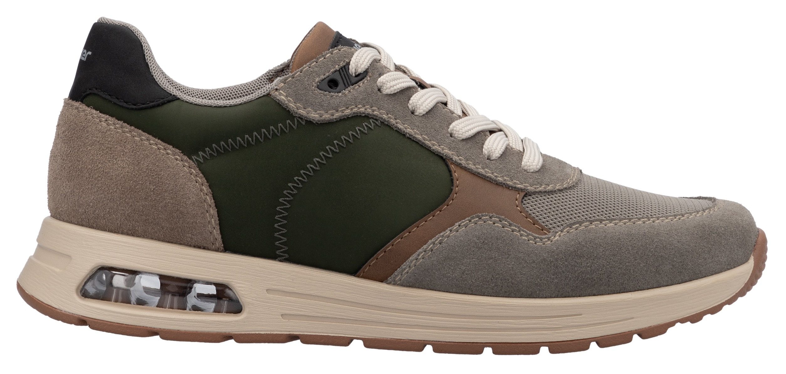 Rieker Sneakers veterschoen, lage schoen, vrijetijdsschoen met gepolsterde schachtversteviging