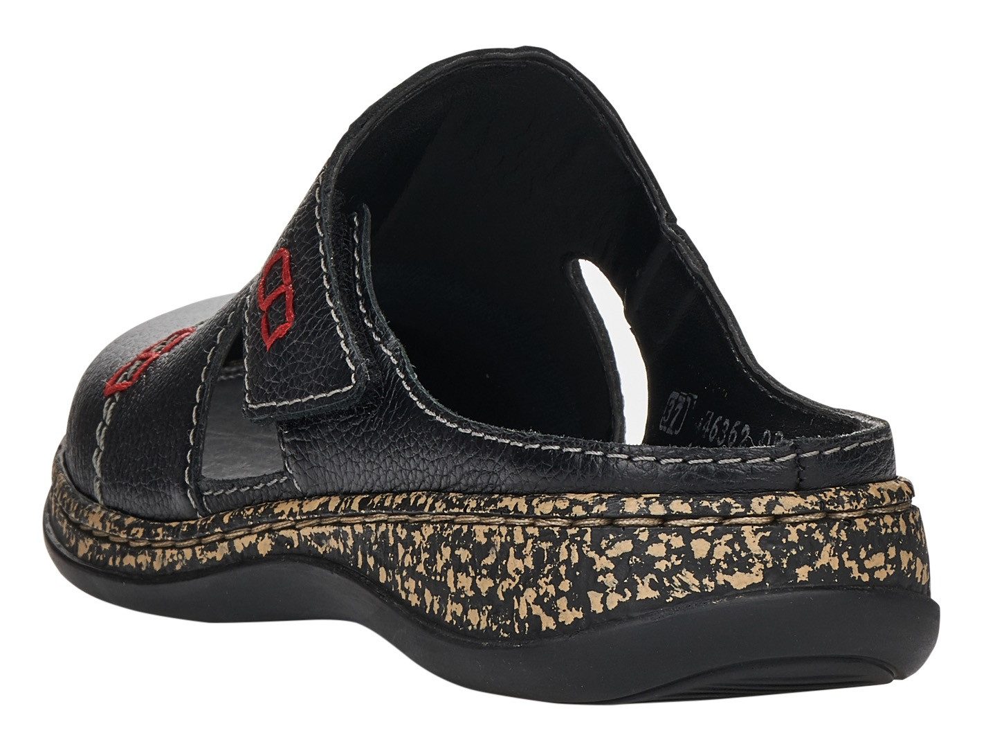 Rieker Clogs , pantoffel, zomerschoen, instapschoen met praktische klittenbandsluiting