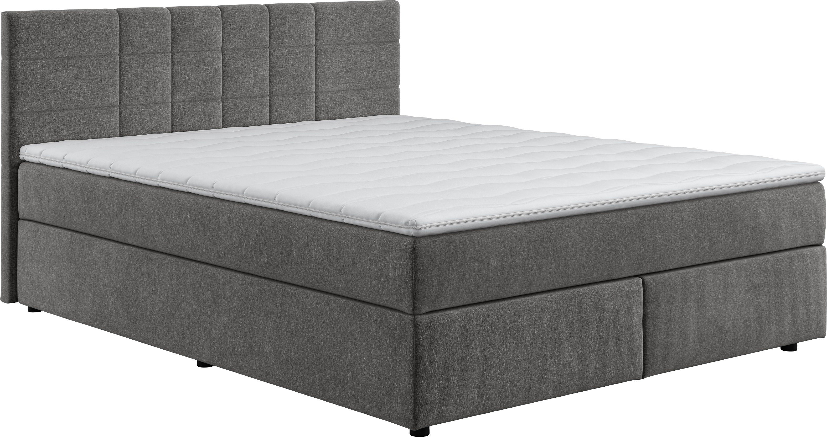 COTTA Boxspring NALA optioneel verkrijgbaar met matras en matrastopper boxsprings grijs