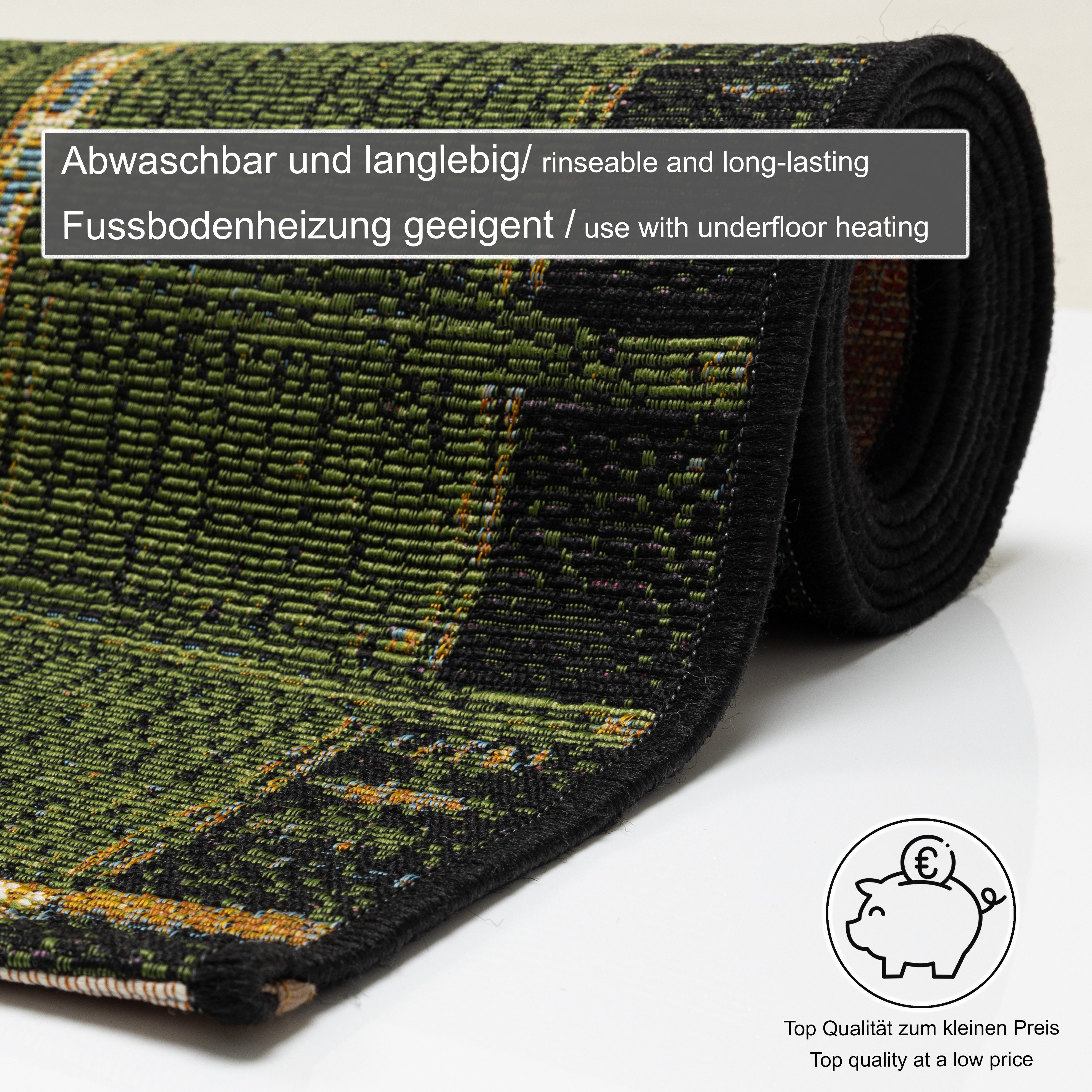 Gino Falcone Vloerkleed Outdoor-Africa 38 Platweefsel, etnostijl, geschikt voor binnen en buiten