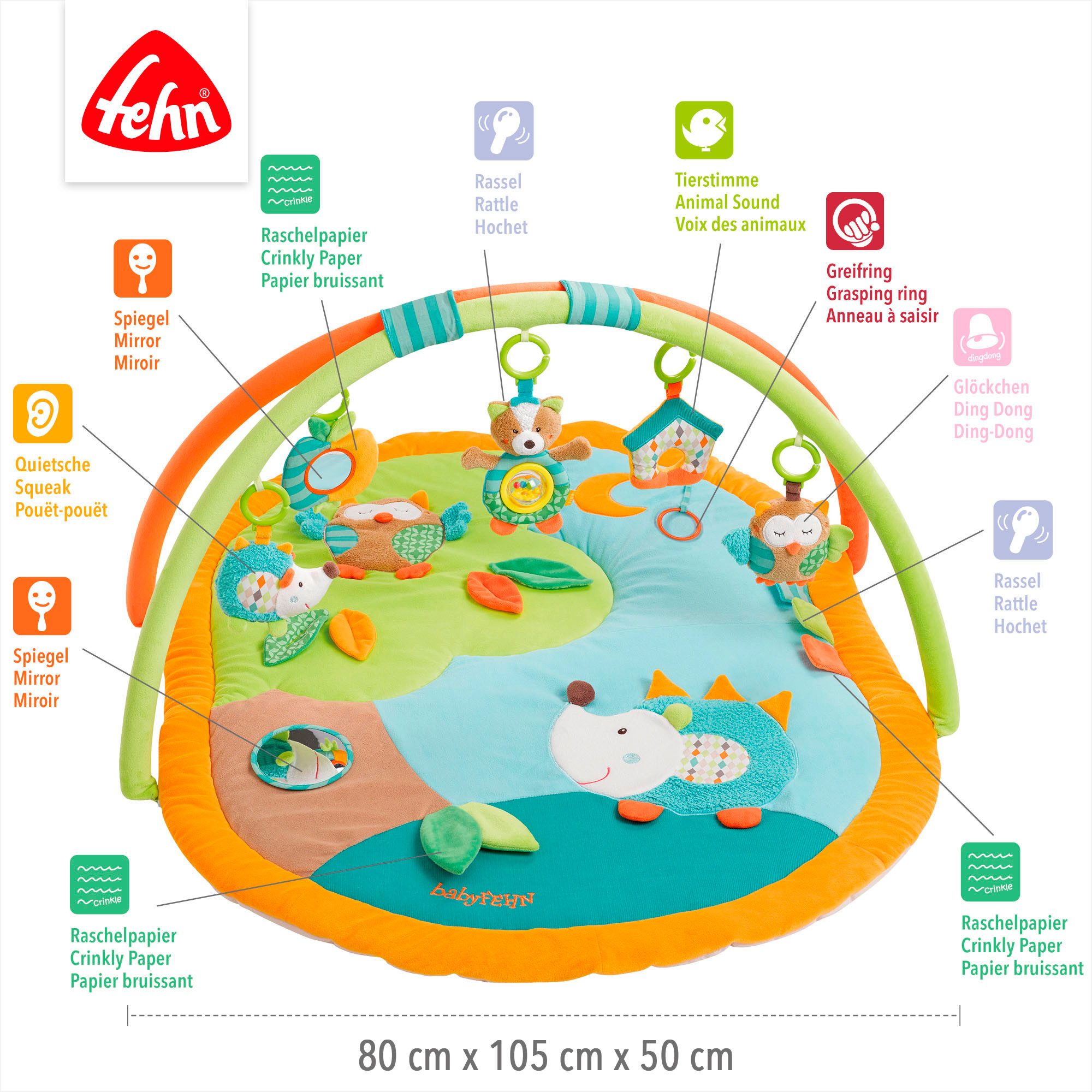 Fehn Speelboog Sleeping Forest, 3-D-activiteitdeken