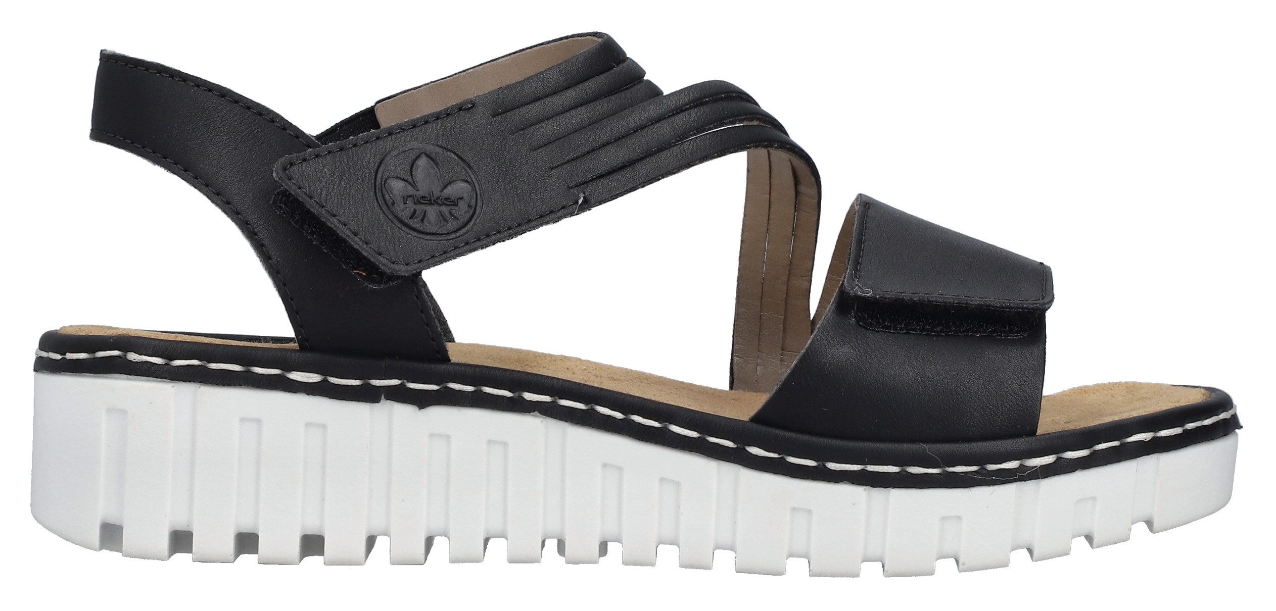Rieker Plateausandalen Zomerschoen, sandaal, sleehak, met klittenband