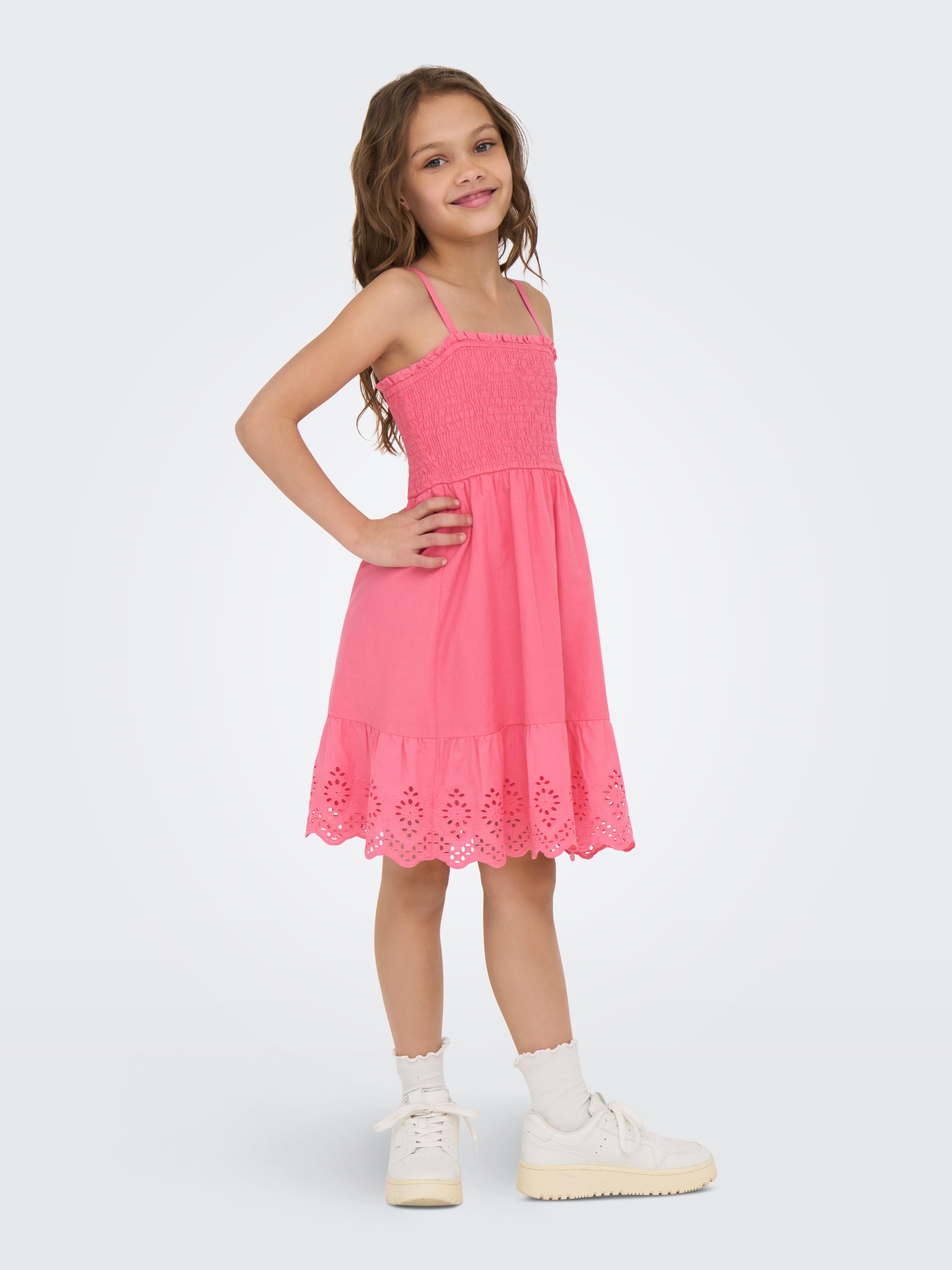 KIDS ONLY Jurk met bandjes KOGLOU LIFE EMB SMOCK DRESS WVN