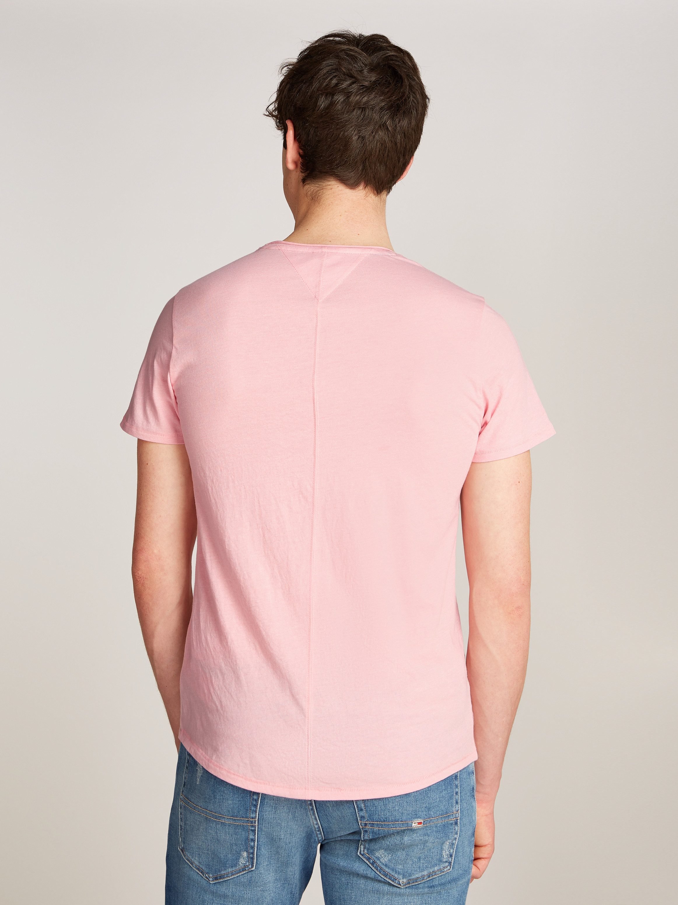 TOMMY JEANS T-shirt TJM SLIM JASPE C NECK Classics slim fit met merklabel