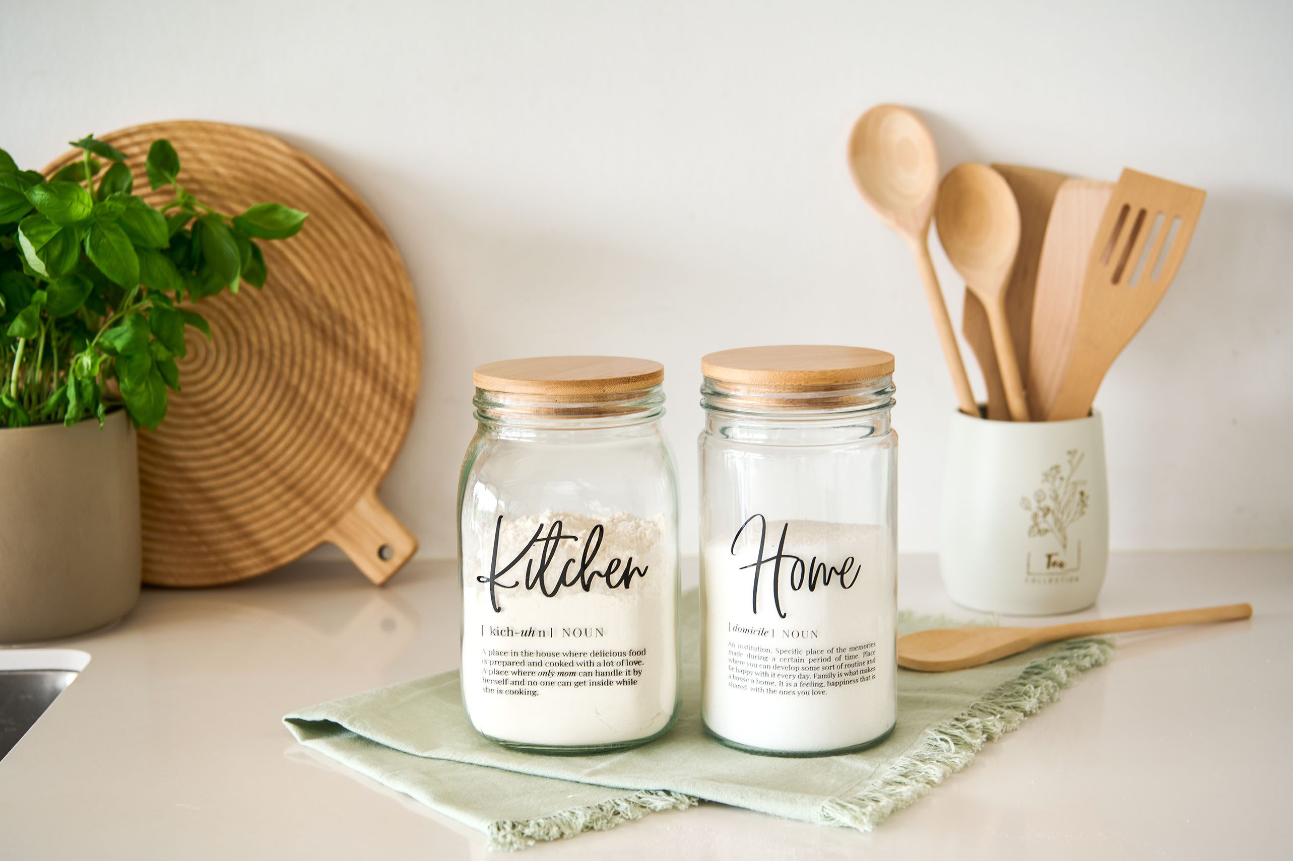Zeller Present Glazen voorraadpot HOME & KITCHEN lucht-dicht afsluitbaar (set, 2-delig)