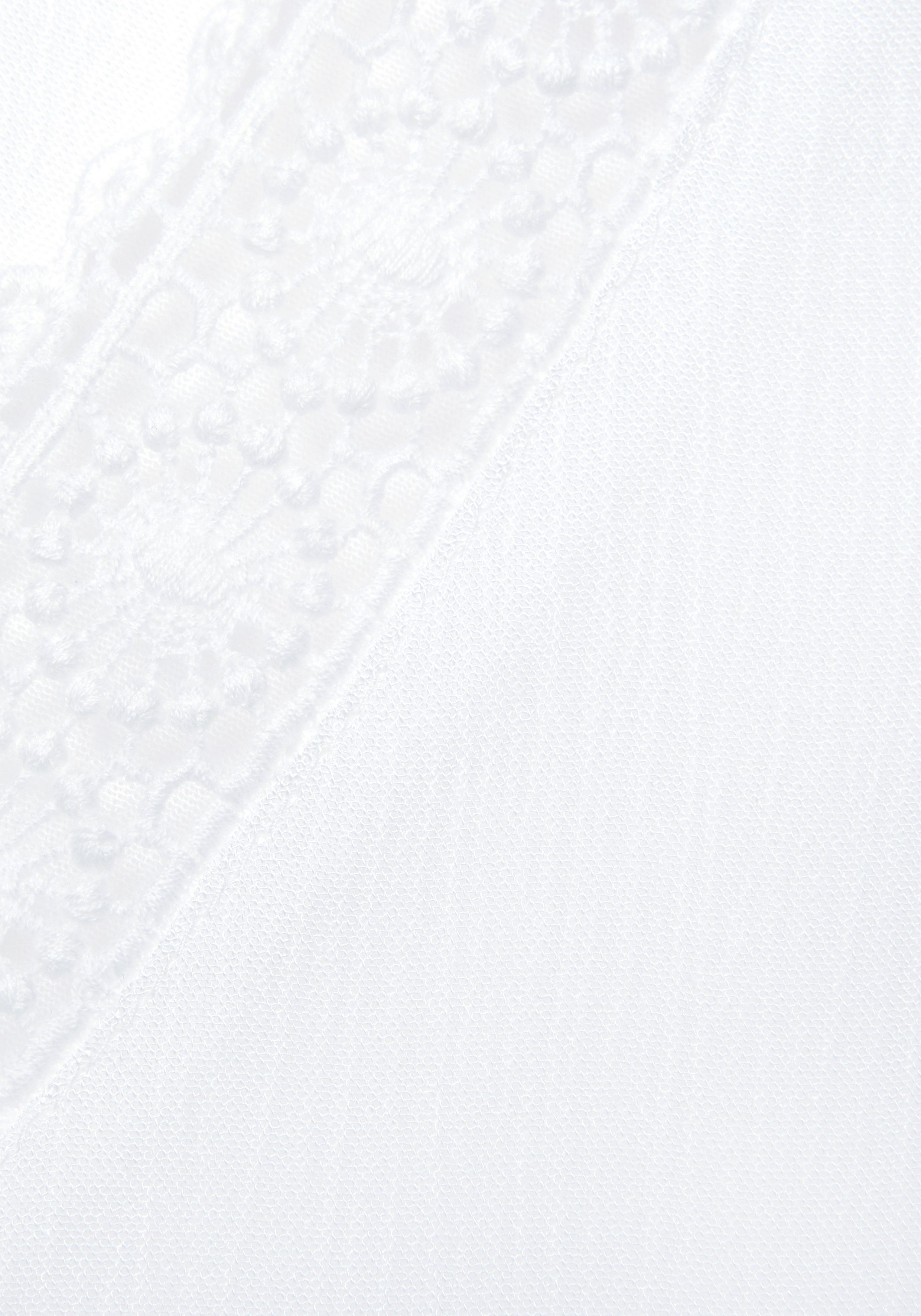 Vivance Gekreukte blouse met kantinzetten zomerse damesblouse lange mouwen blouse