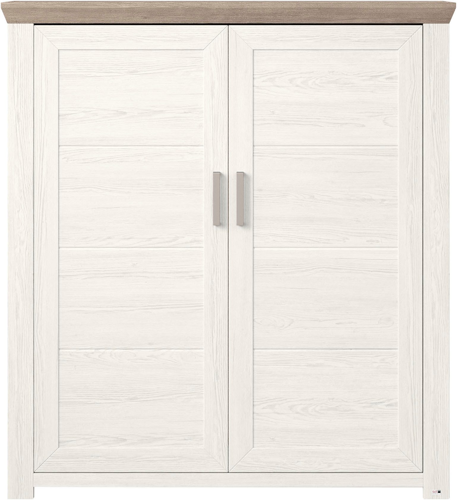 set one by Musterring Highboard York Type 19, met 3 lades en flessenrek, landhuisstijl, B 129cm