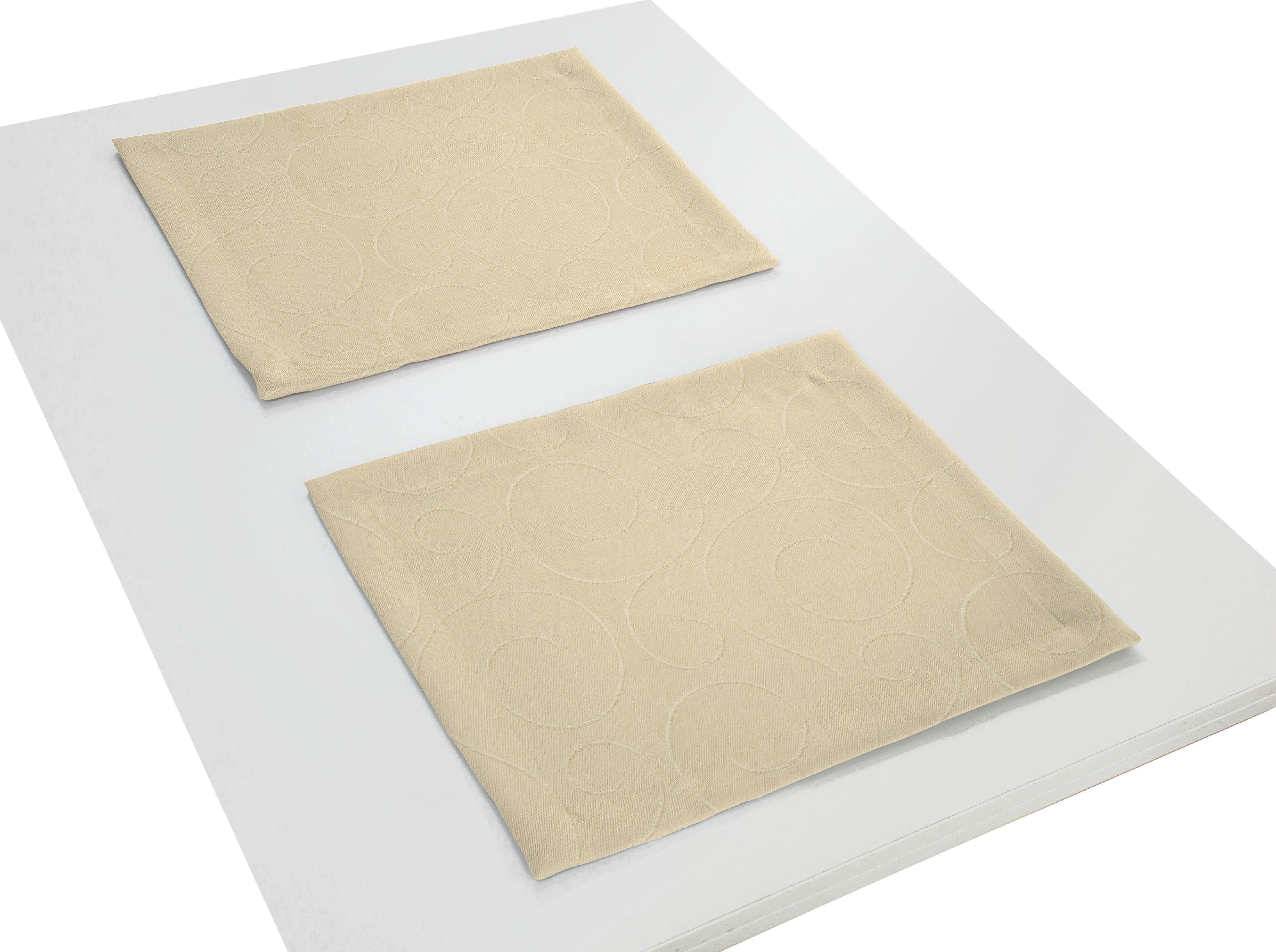 Wirth Set placemats Neufahrn (set, 2 stuks) tafelkleden maat 40x35 cm eckig bruin