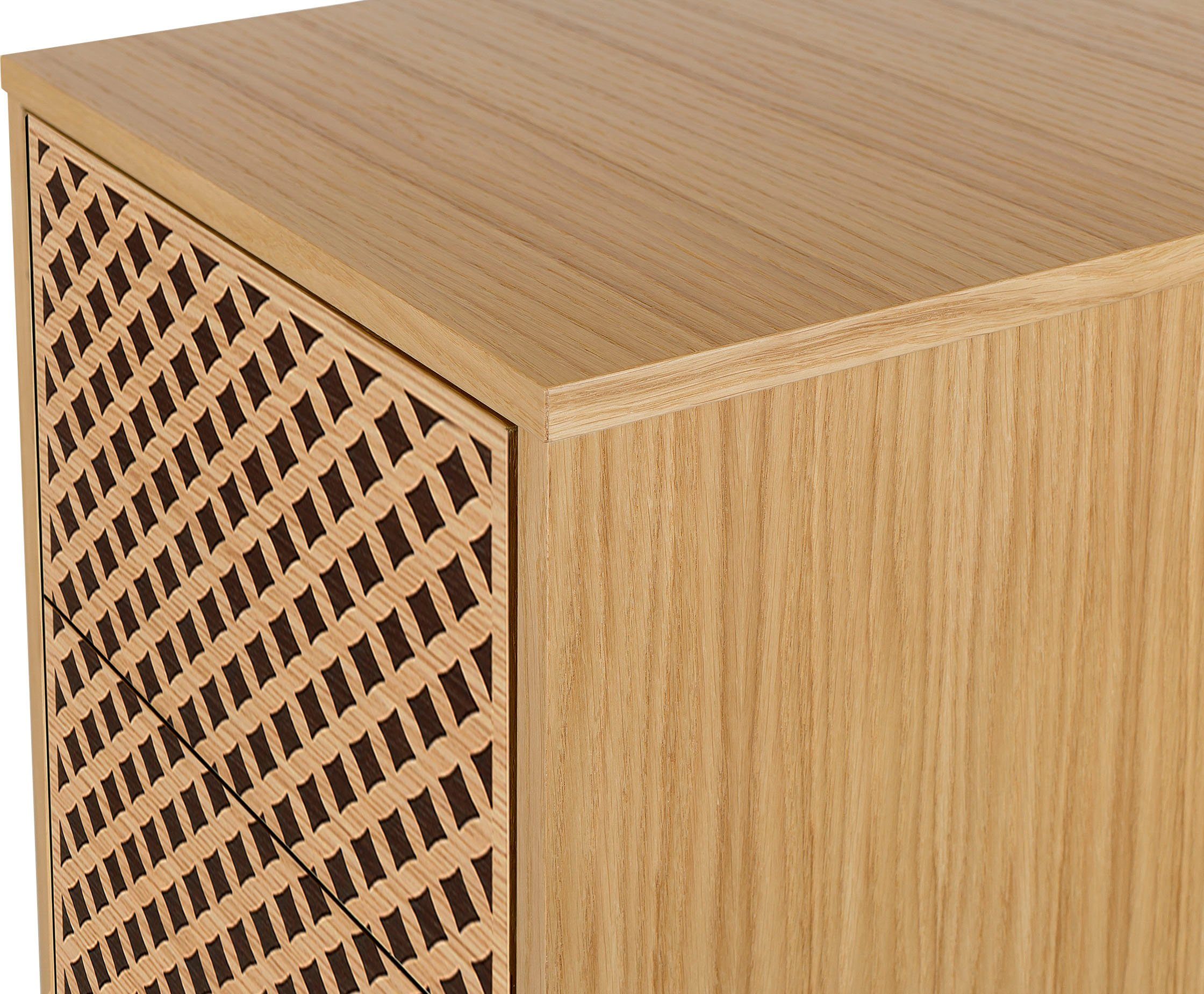 Woodman Hoge kast in scandinavisch design, met bijzondere print