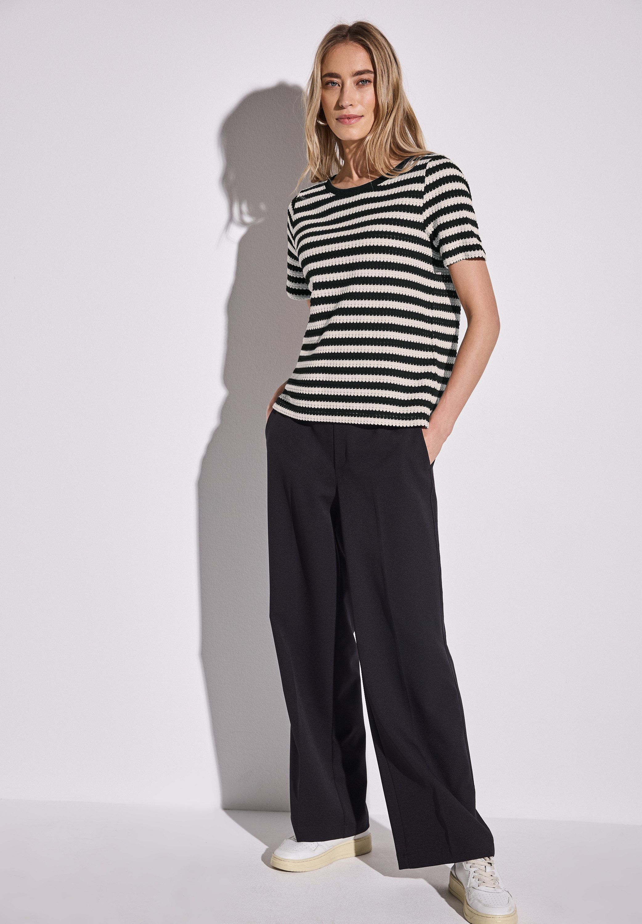 STREET ONE T-shirt met streepmotief