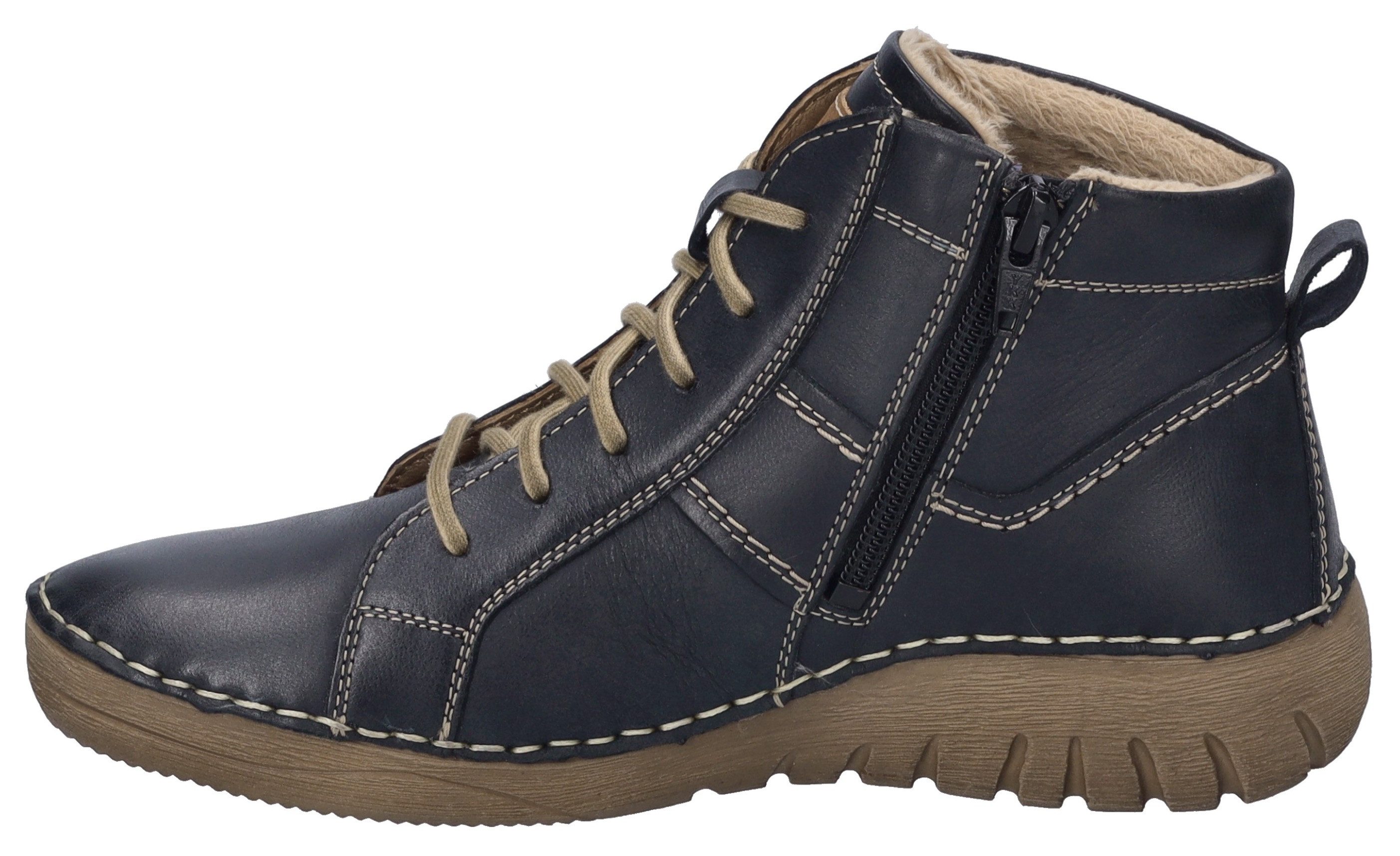Josef Seibel Veterlaarsjes Felicia 01 Veterschoenen, sneakers, vrijetijdsschoen met modieuze siernaad
