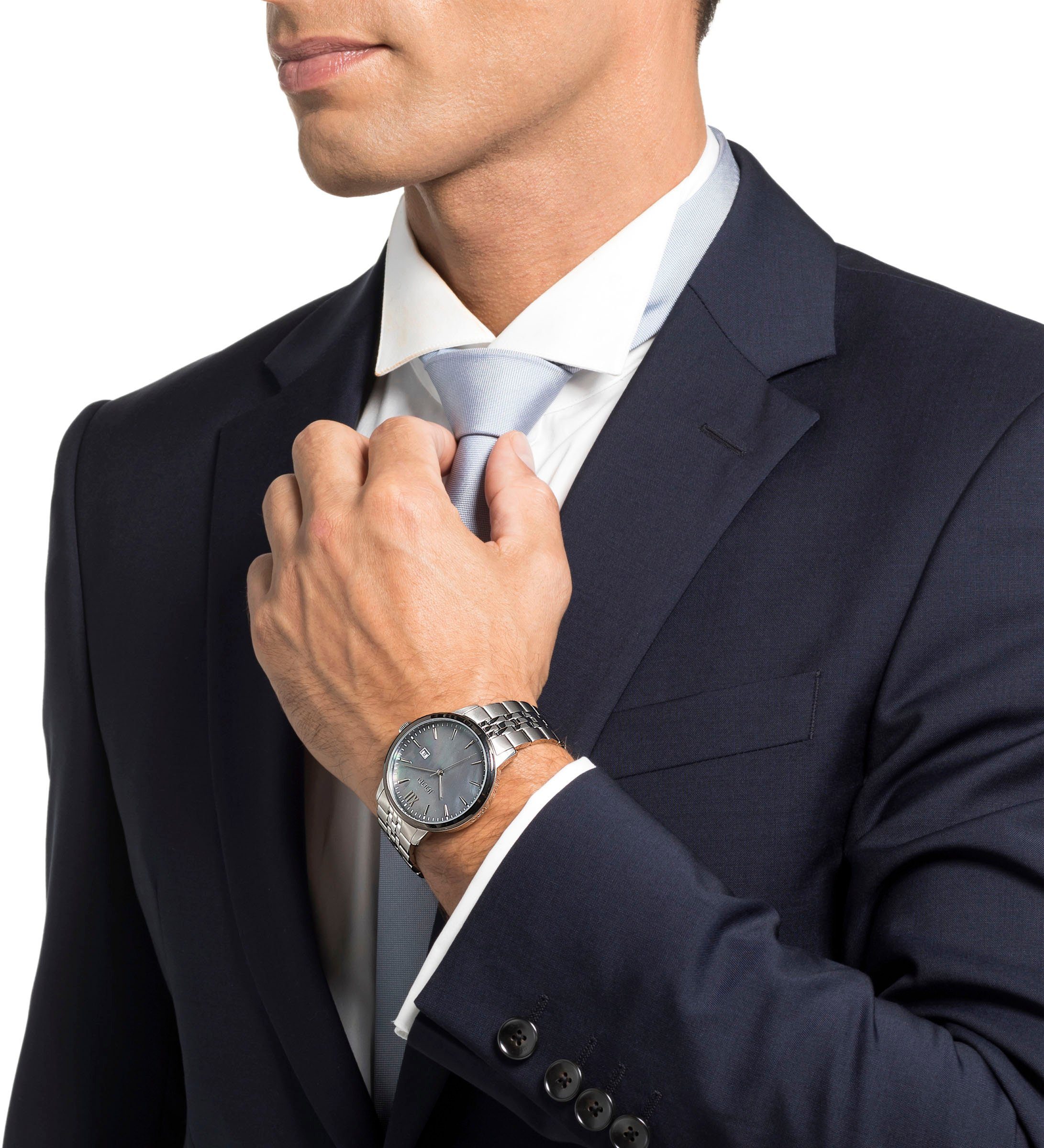 Joop! Kwartshorloge Armbandhorloge, herenhorloge, analoog, datum, roestvrij staal armband