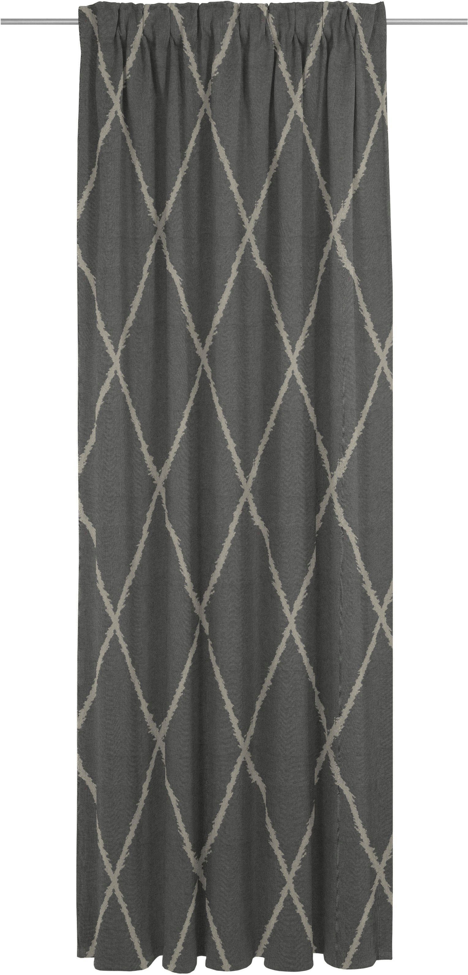 Adam Gordijn Casket Valdelana duurzaam van bio-katoen (1 stuk) kant & klaar gordijnen maat 142 cm x 145 cm zwart