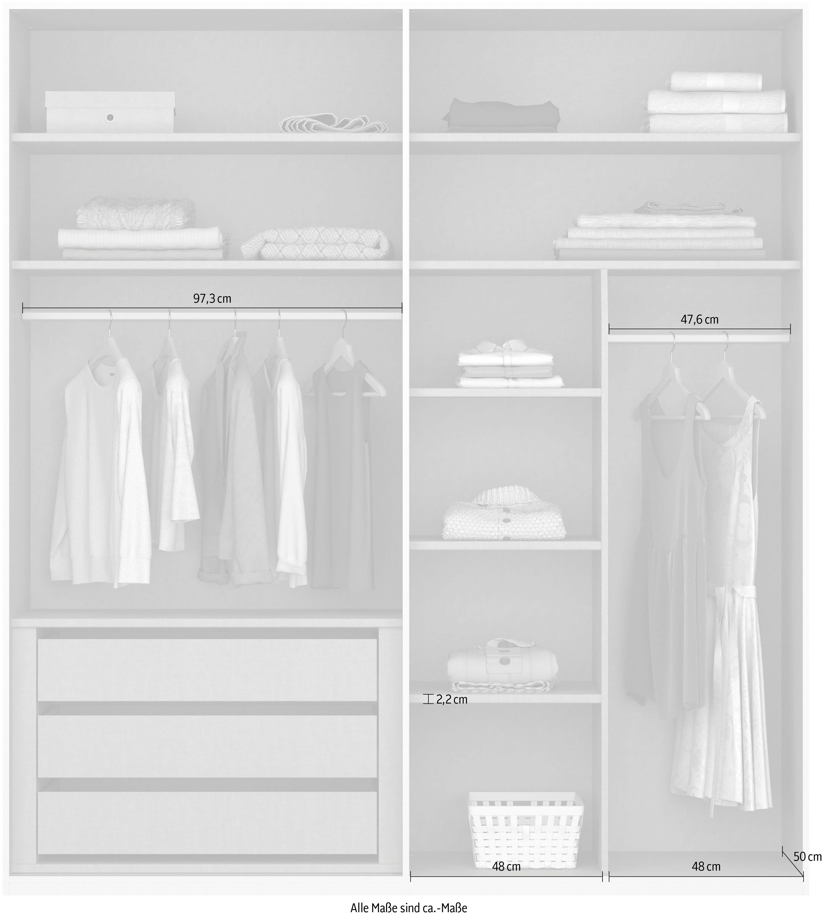 rauch Draaideurkast Montclar Passe-partout optioneel met verlichting, incl. vele accessoires