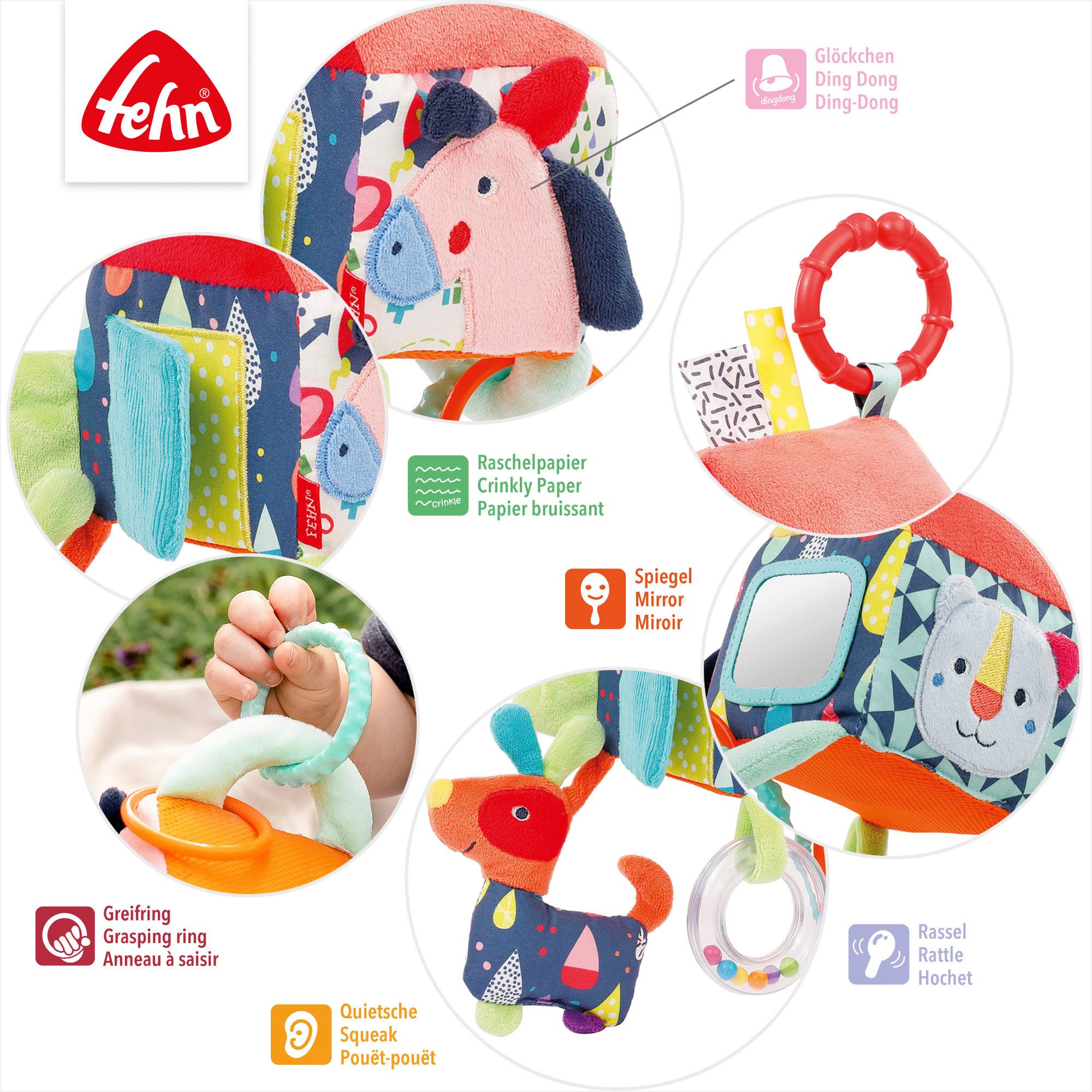Fehn Grijpspeeltje COLOR Friends, activiteitshuis