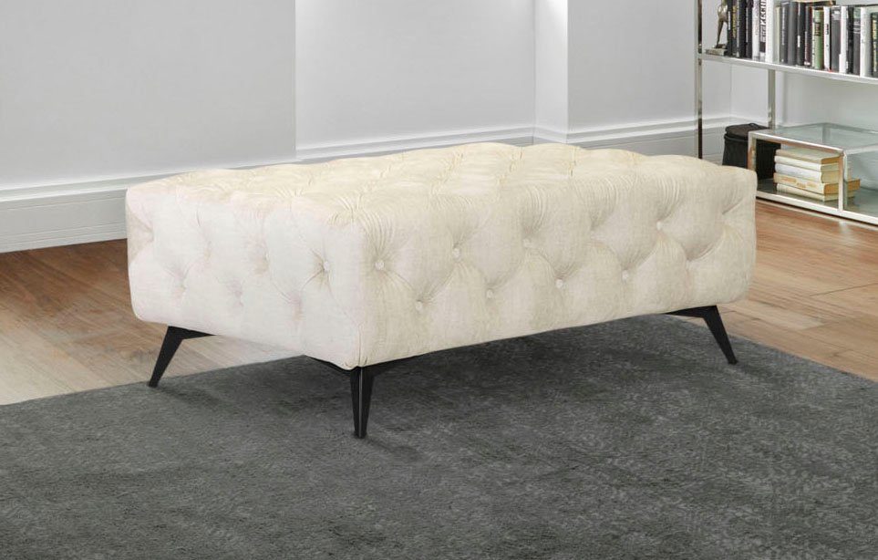 Leonique Hocker Glynis luxueuze capitonnage, moderne chesterfield look, kleur van de poten ter keuze
