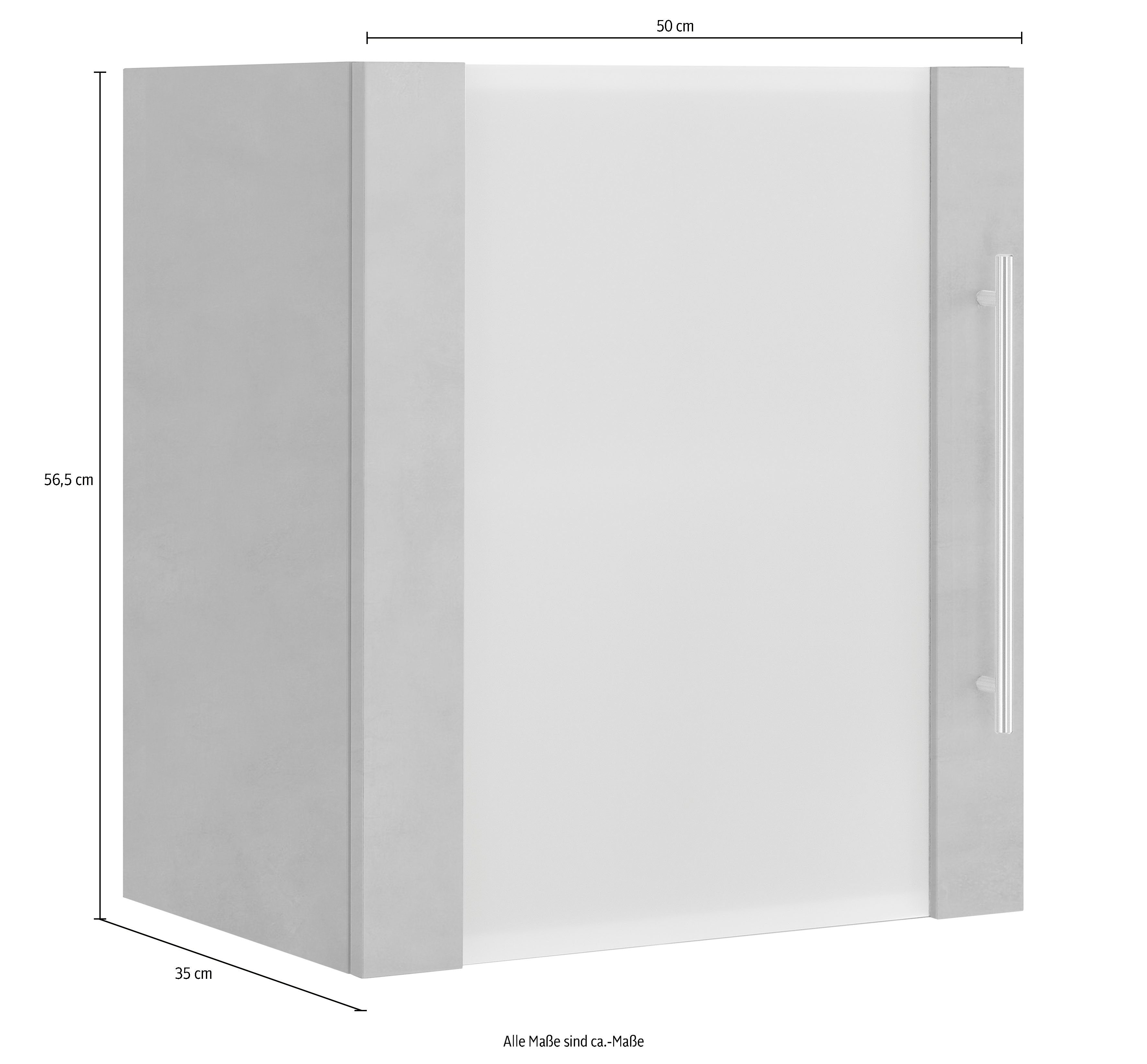 wiho Küchen Hangend kastje met glasdeur Flexi2 Breedte 50 cm