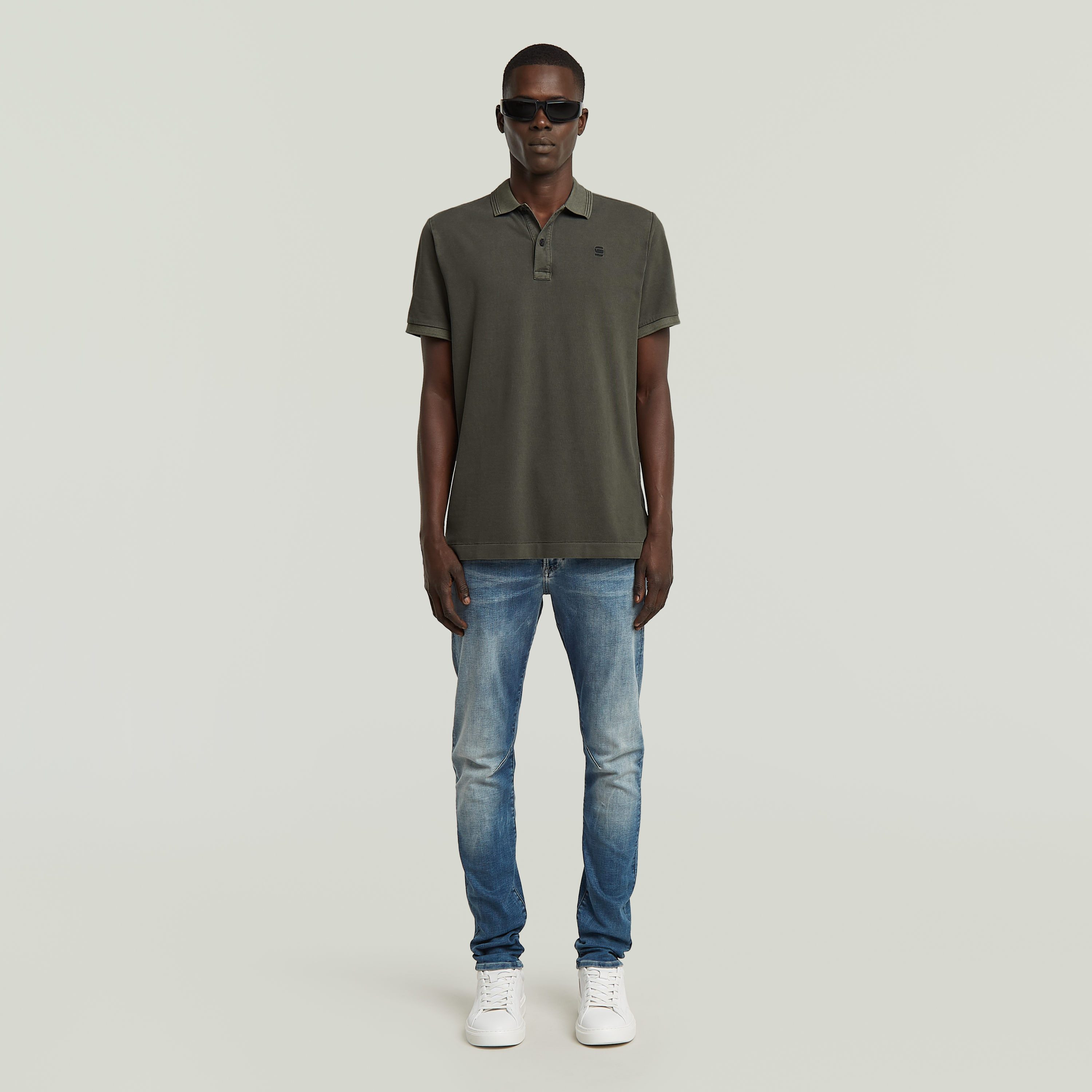 G-Star RAW Poloshirt Dunda slim fit Logo-embossing op de borst