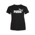 puma t-shirt ess logo tee plus zwart