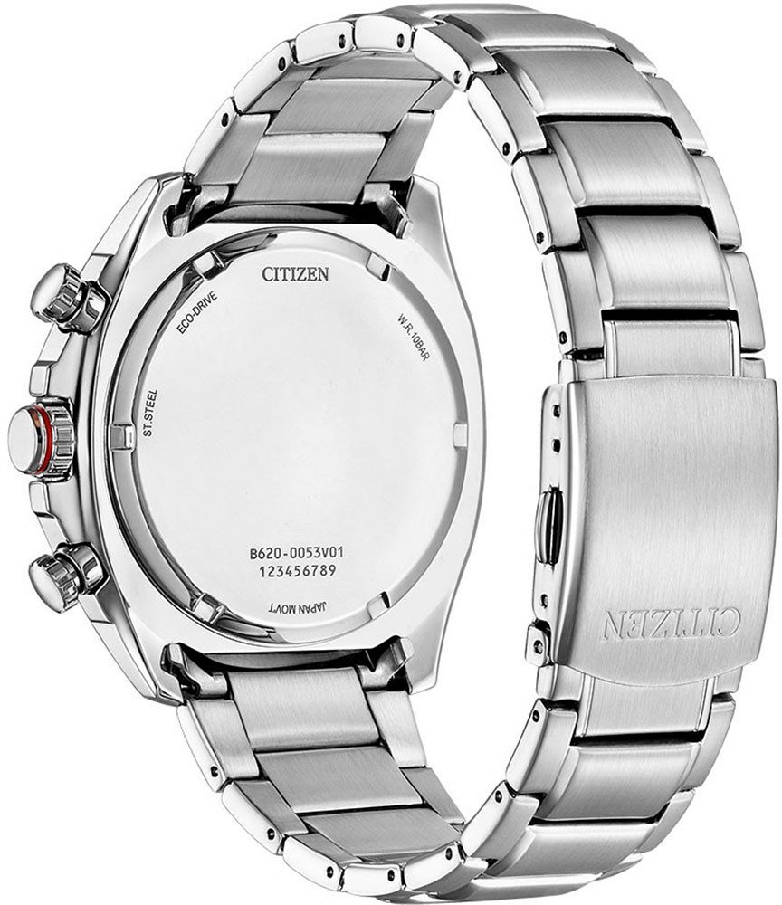 Citizen Chronograaf Polshorloge, herenhorloge, solar, stopwatchfunctie, roestvrijstalen band
