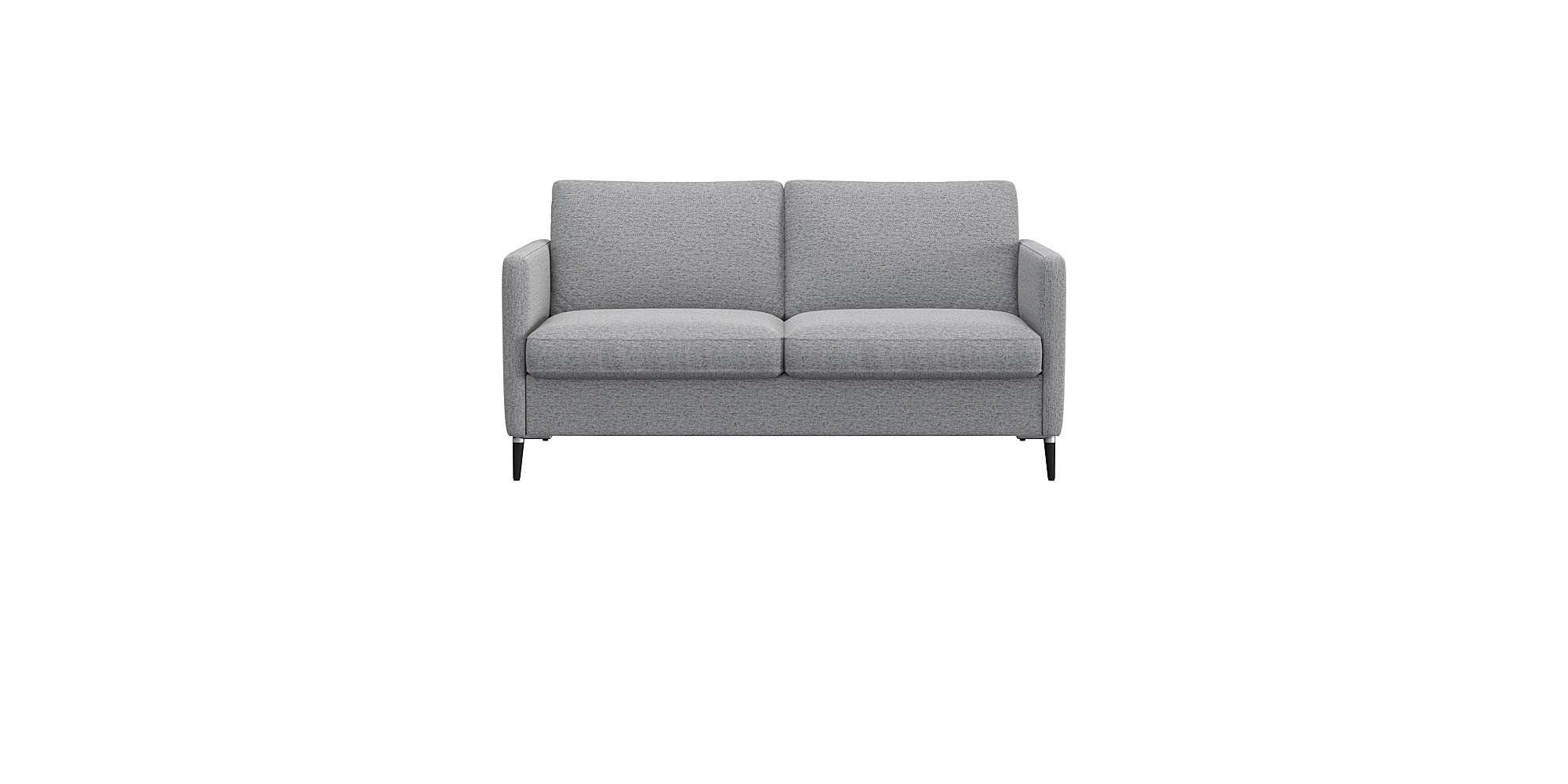 FLEXLUX 2-zitsbank Fiore, super zitcomfort door koudschuim in de zitting grijs, 2-zitsbanken