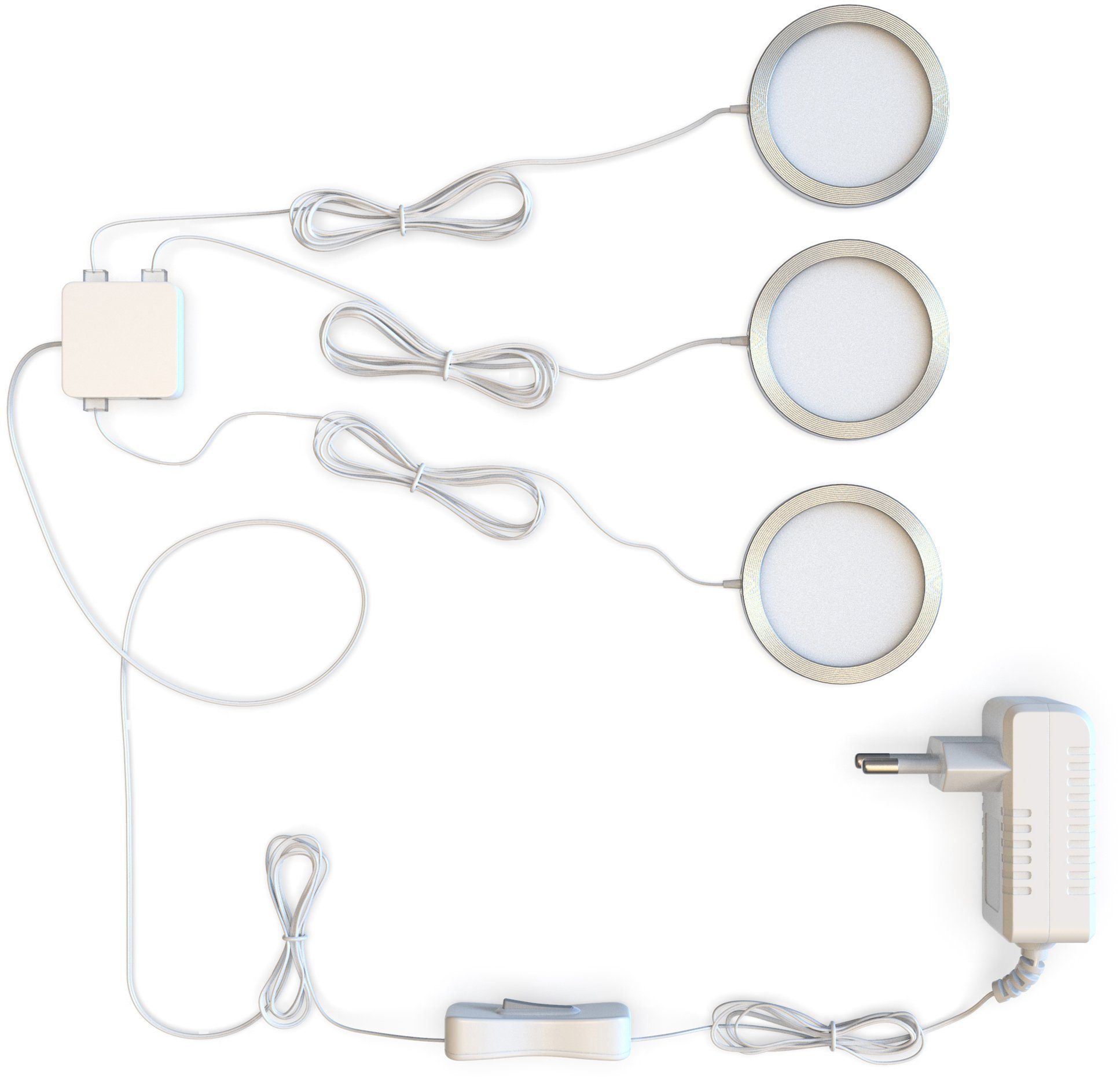 B.K.Licht Verlichting voor onderkast LED kastlicht, keuken, SET incl. LED module 2W 170lm 3000K