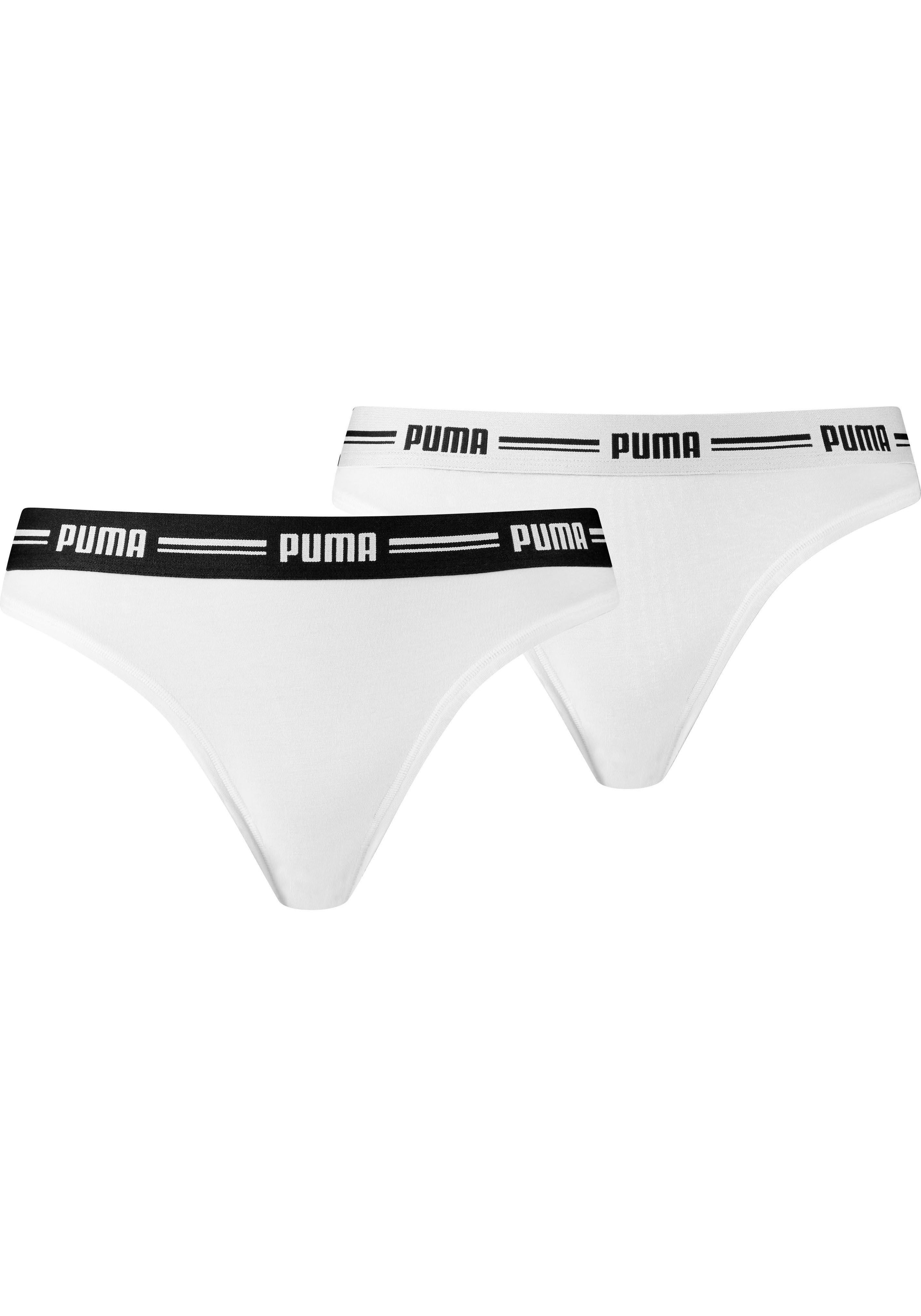 PUMA String met smalle elastische logo-tailleband (Set van 2)