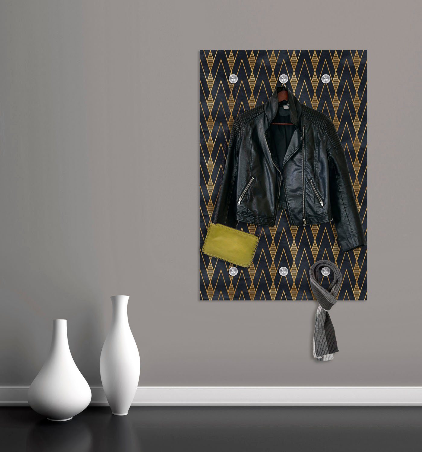 queence Kapstok Kartels met 6 haken, 80 x 120 cm