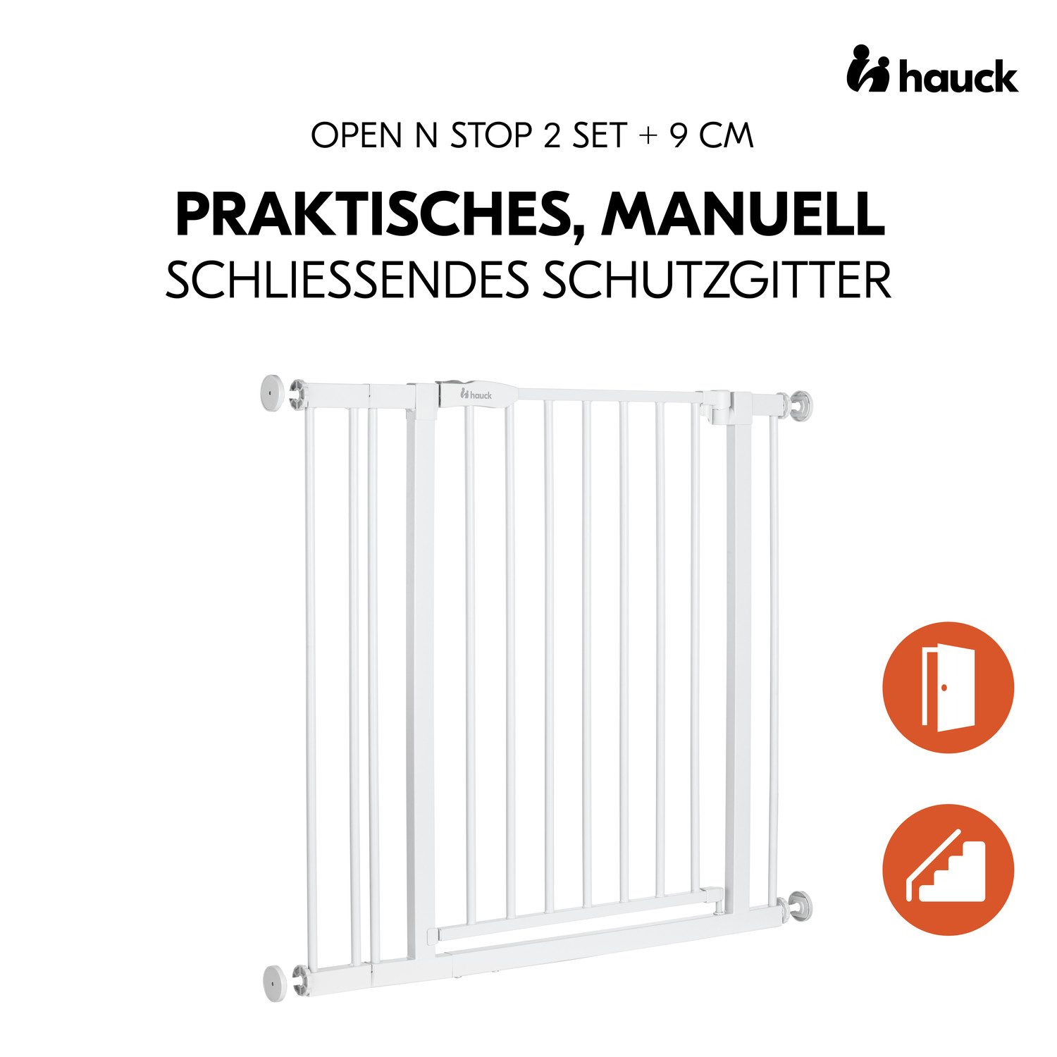 Hauck Traphek Open N Stop 2 set inclusief verlenging 9 cm, wit