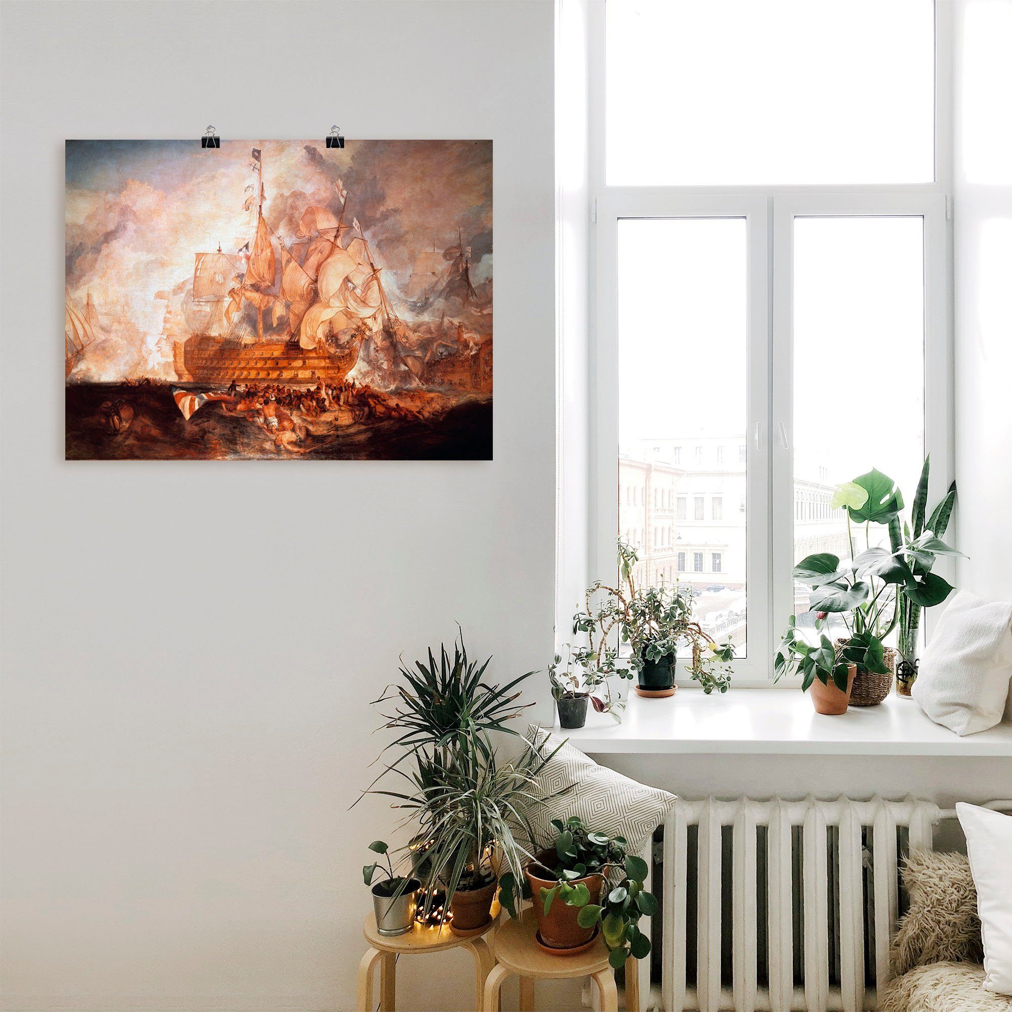 Artland Artprint Slag bij Trafalgar als artprint op linnen, muursticker of poster in verschillende maten