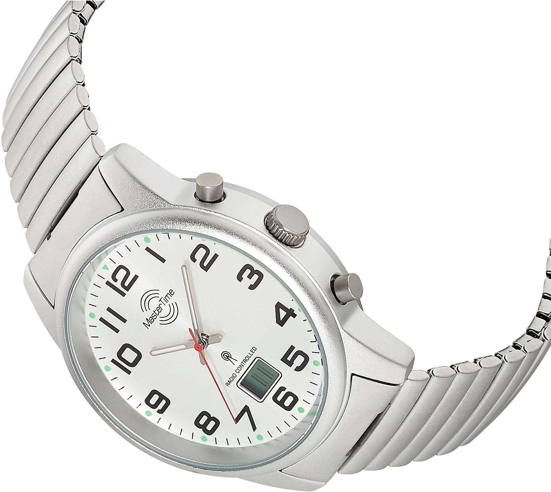 MASTER TIME Radiografisch horloge Super Power trekband, MTGA-10822-42M Armbanduhr, quartzhorloge, heren, datum, verlichtte wijzers, flexband, trekband