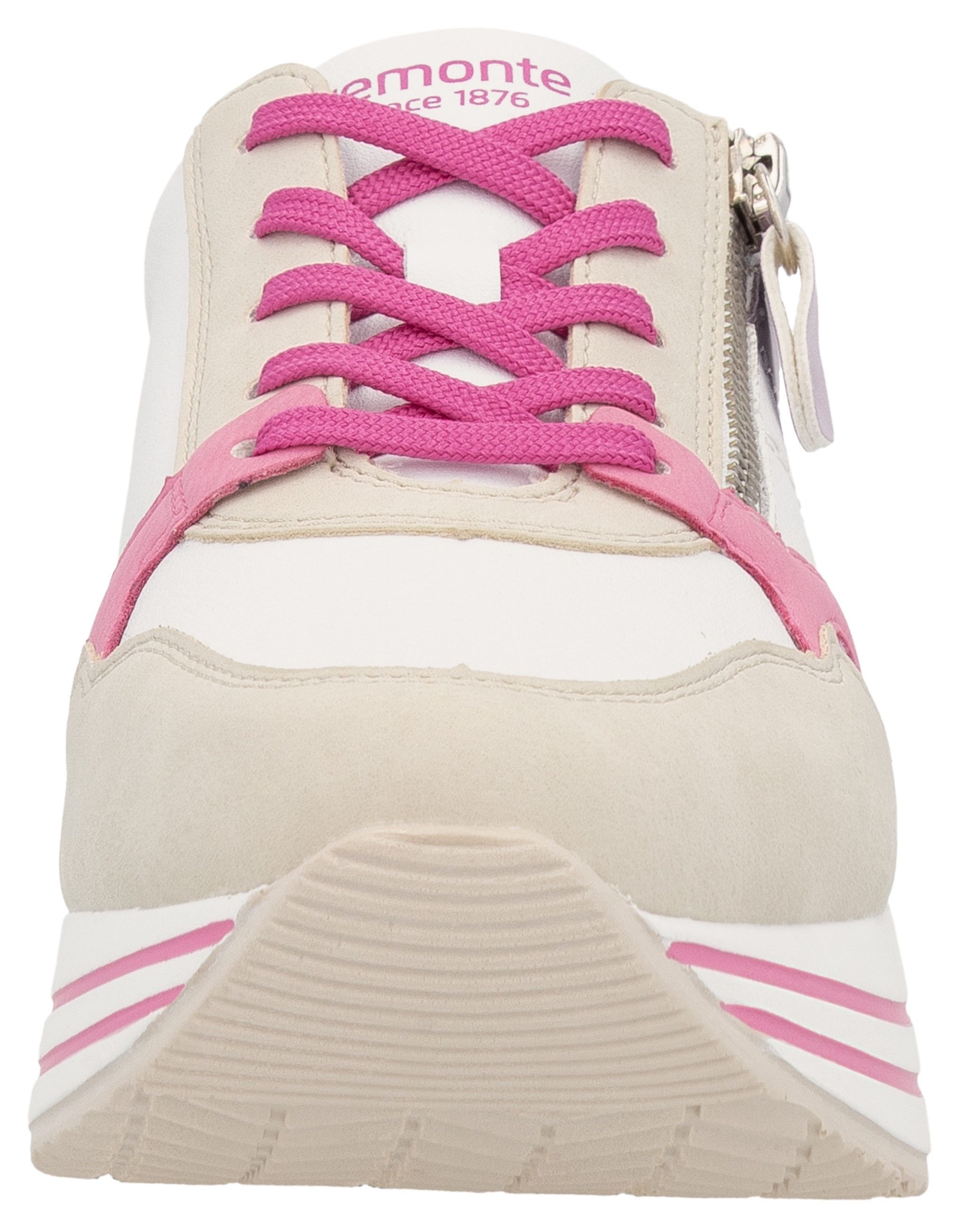 Remonte Plateausneakers vrijetijdsschoen, lage schoen, veterschoen met losse zachte inlegzool