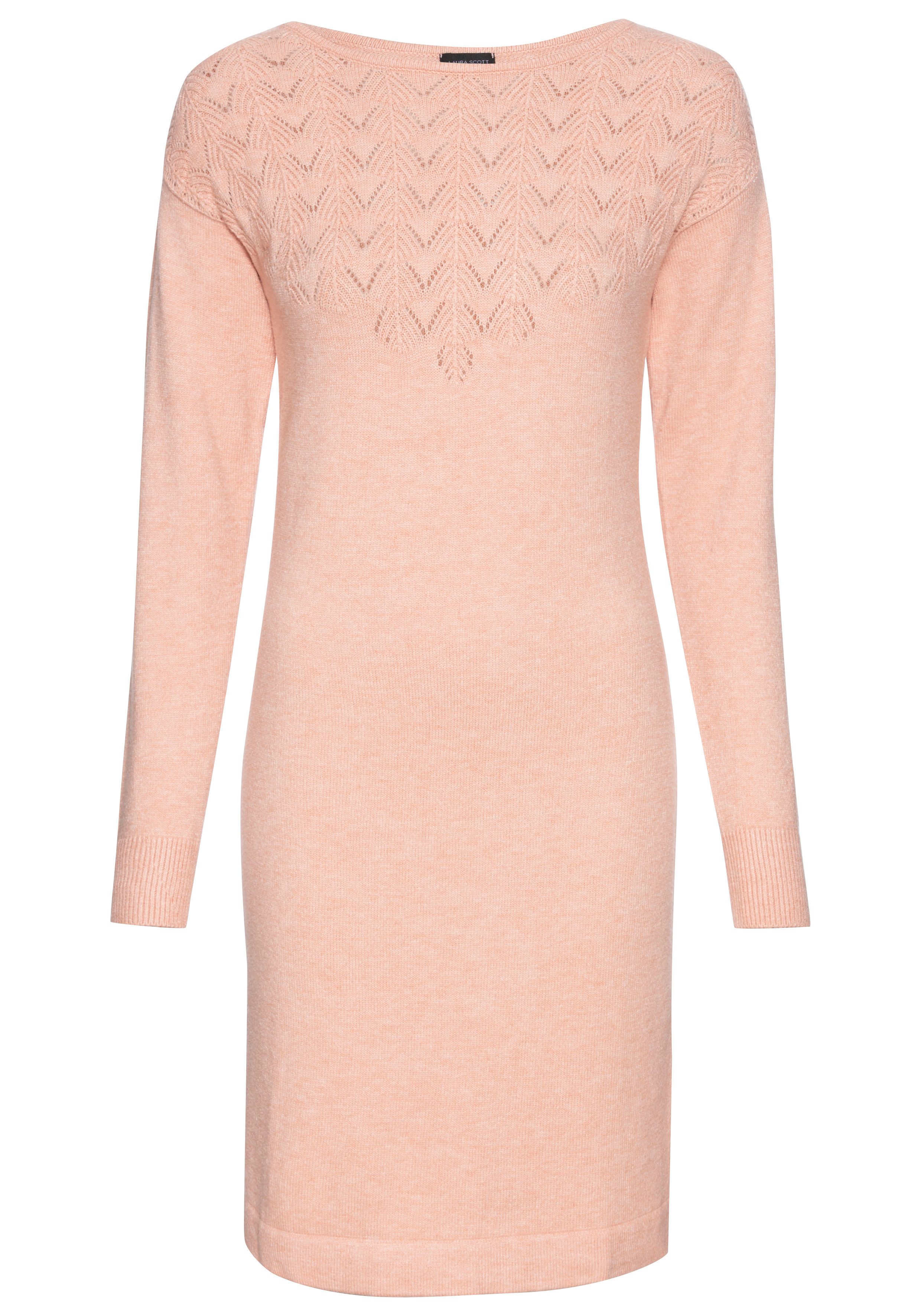Laura Scott Gebreide jurk met ajourdetails