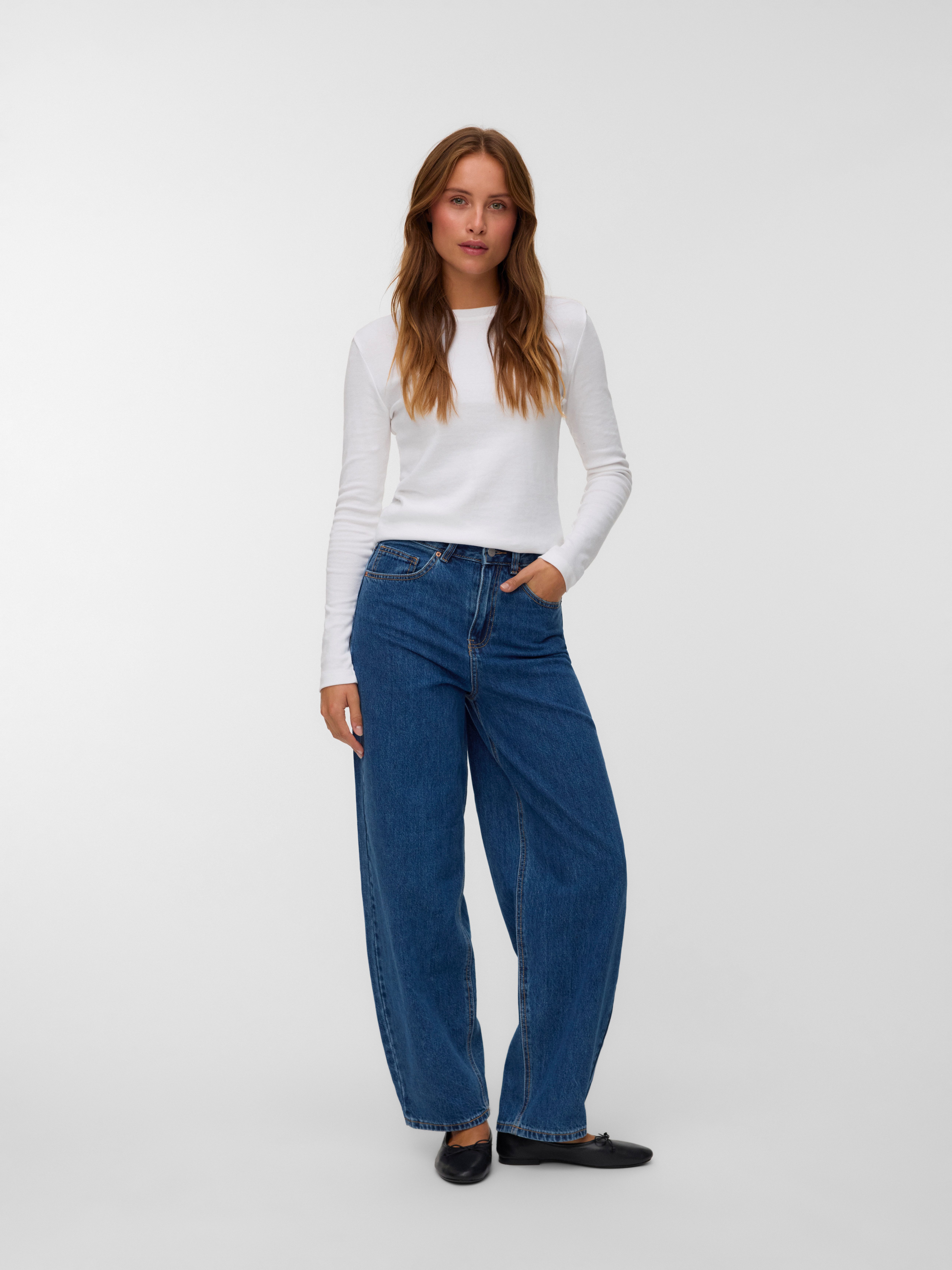 Vero Moda Mom jeans VMBILLIE HR BARREL ANK JEANS LI3142 NOOS