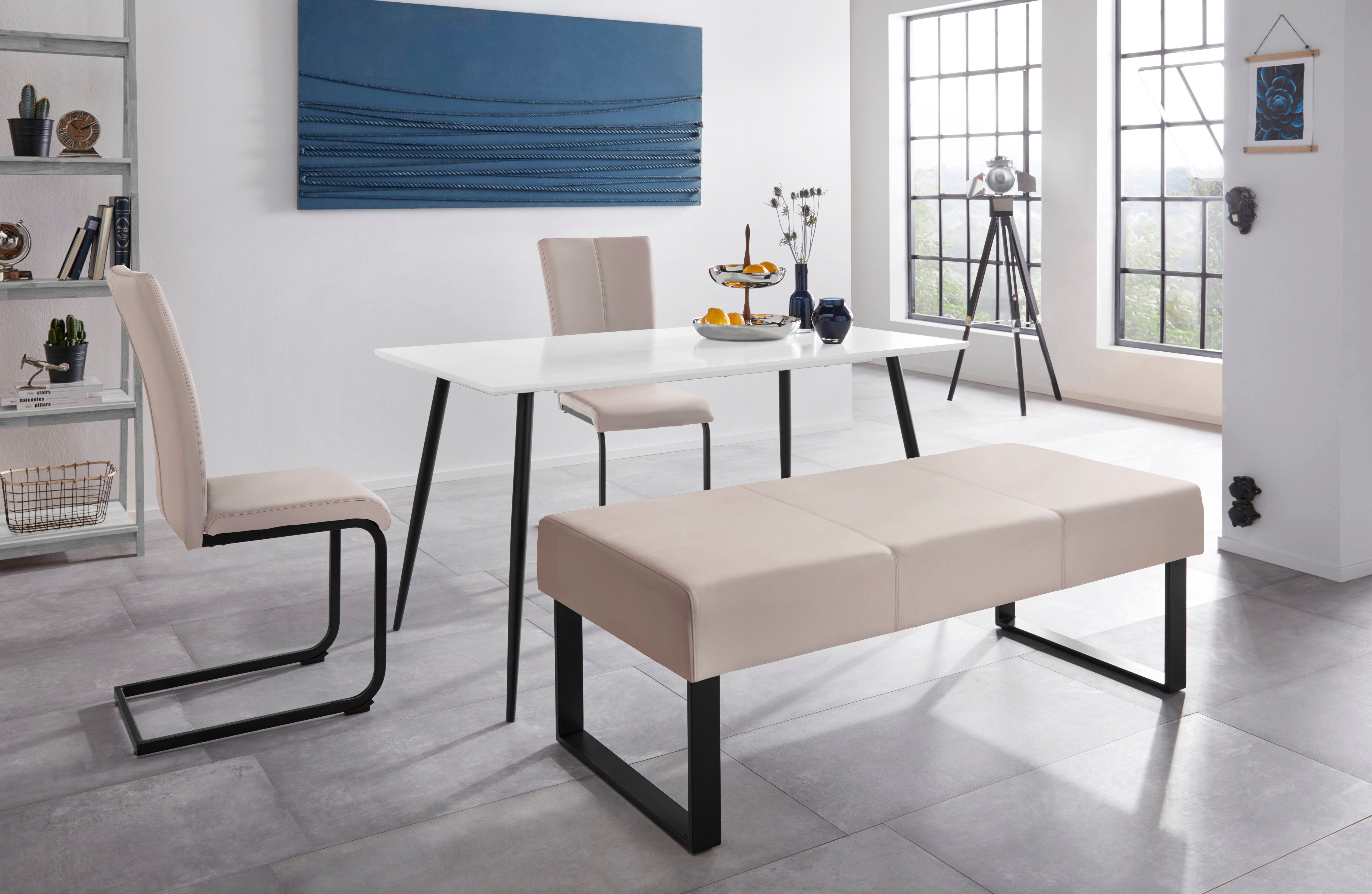 Home affaire Zitbank Oliver Breedte 140 cm, met metalen frame
