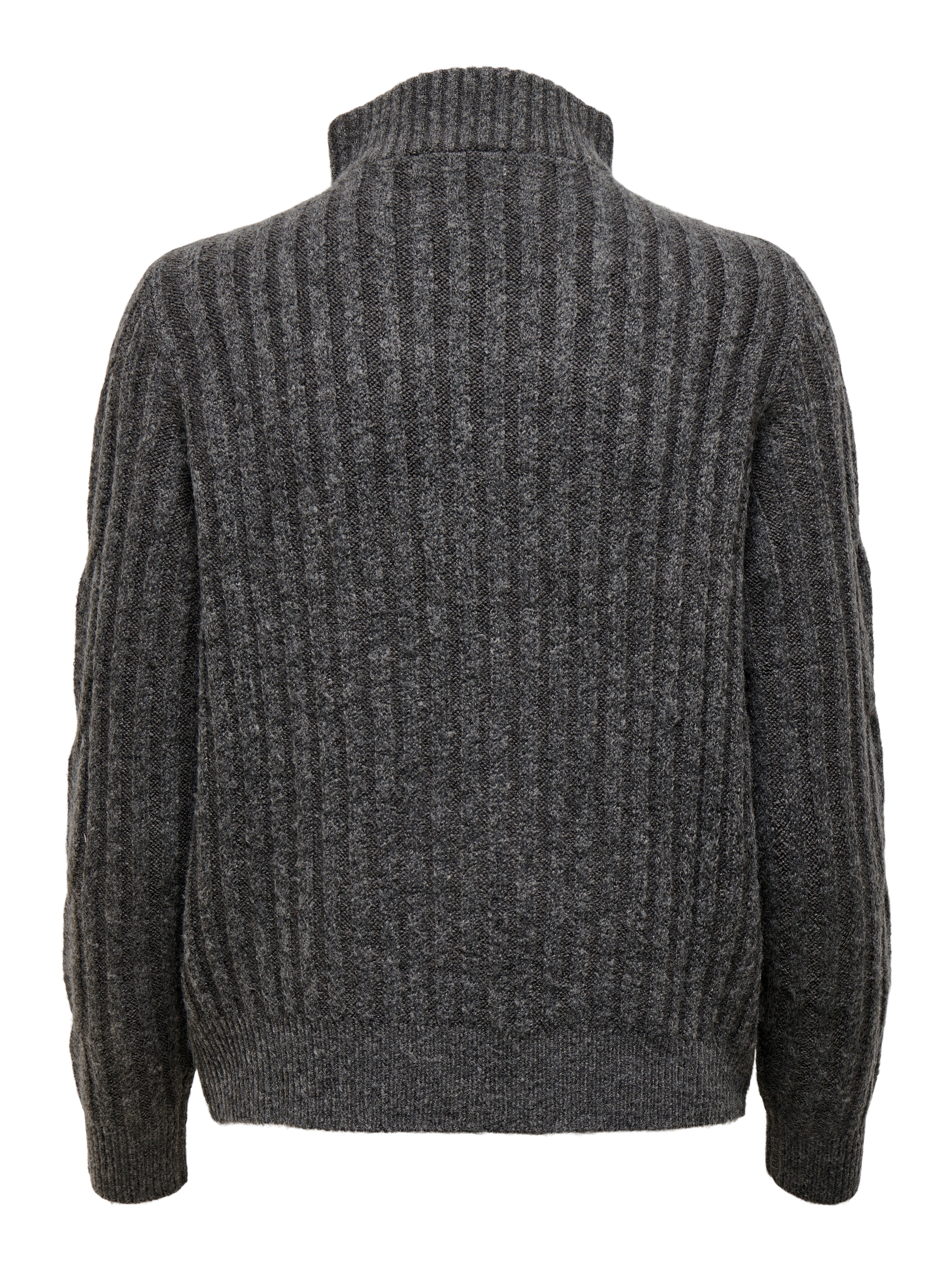 JDY Trui met staande kraag JDYANDREA L/S ZIP CABLE PULLOVE KNT NOOS