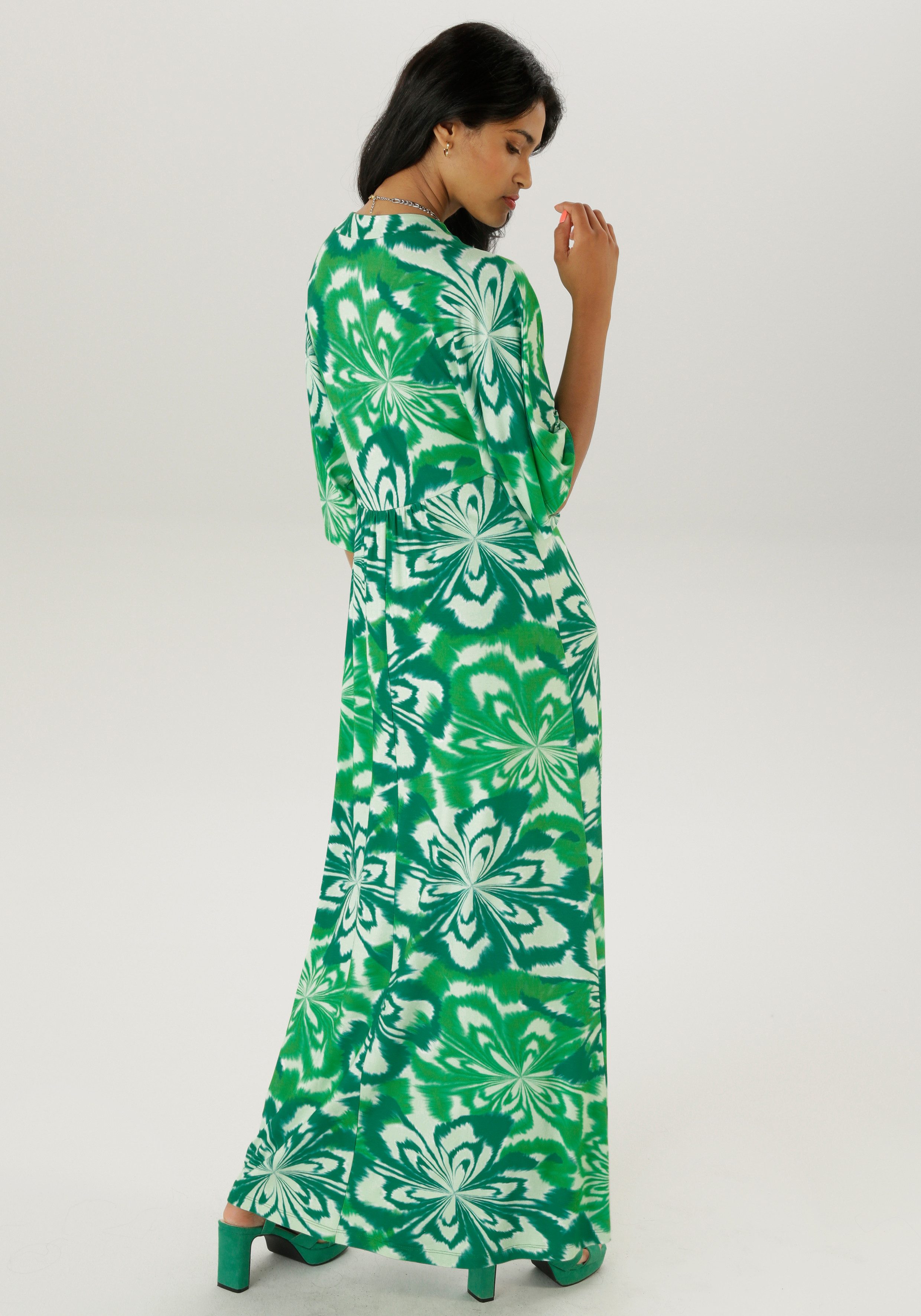 Aniston SELECTED Maxi-jurk met wijde 3/4-mouwen - nieuwe collectie
