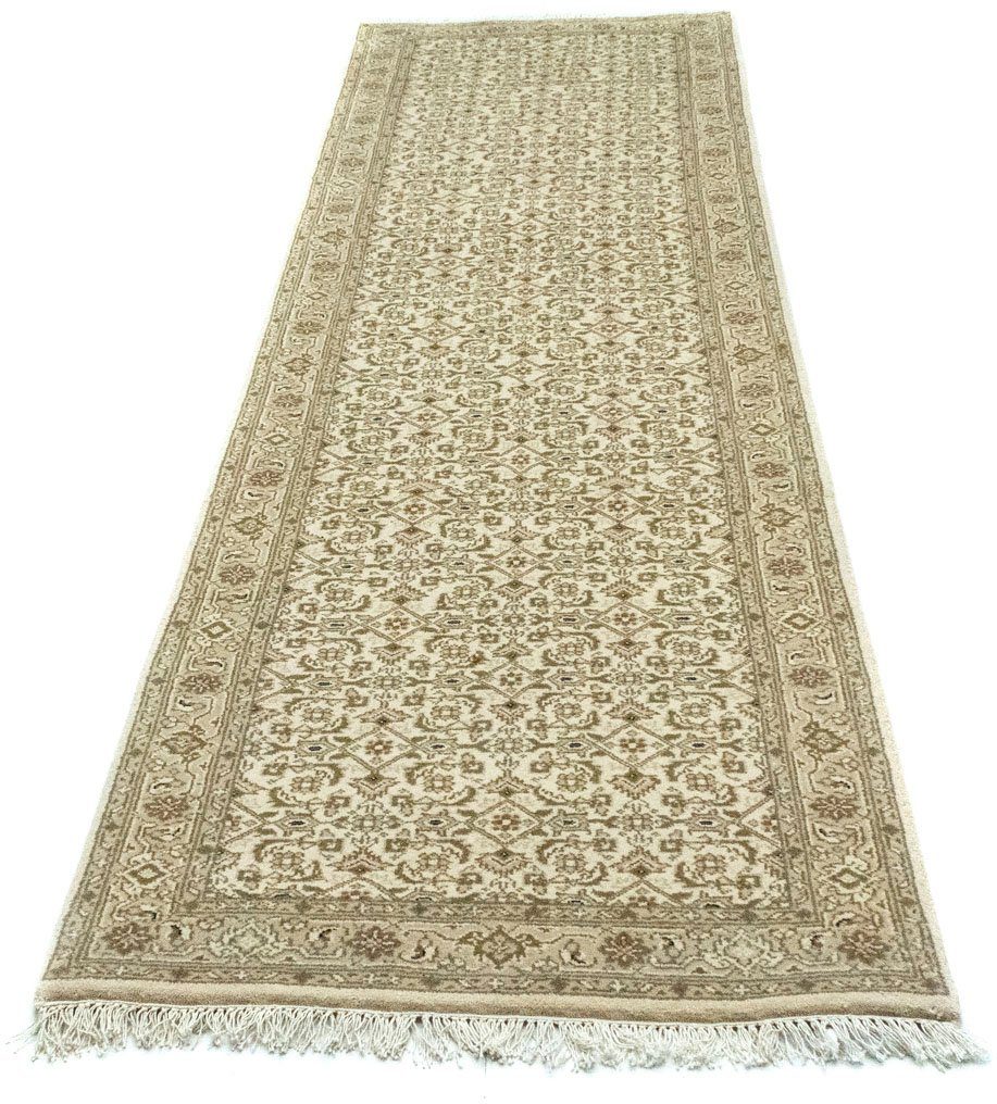 morgenland Wollen kleed Bidjar Teppich handgeknüpft beige-Läufer Bidjar - 302 x 81 cm - beige