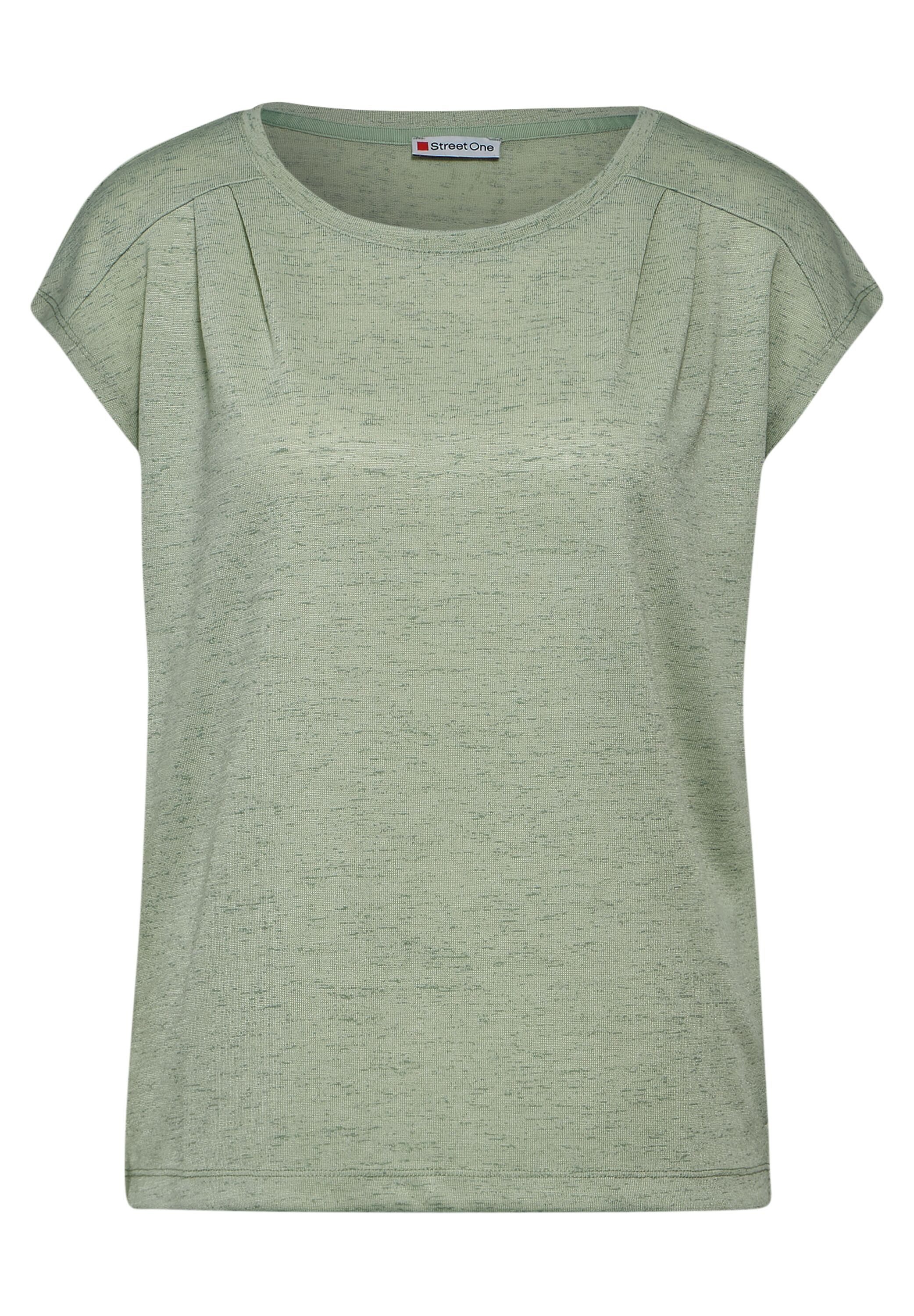 STREET ONE Shirttop met linnen melange-look