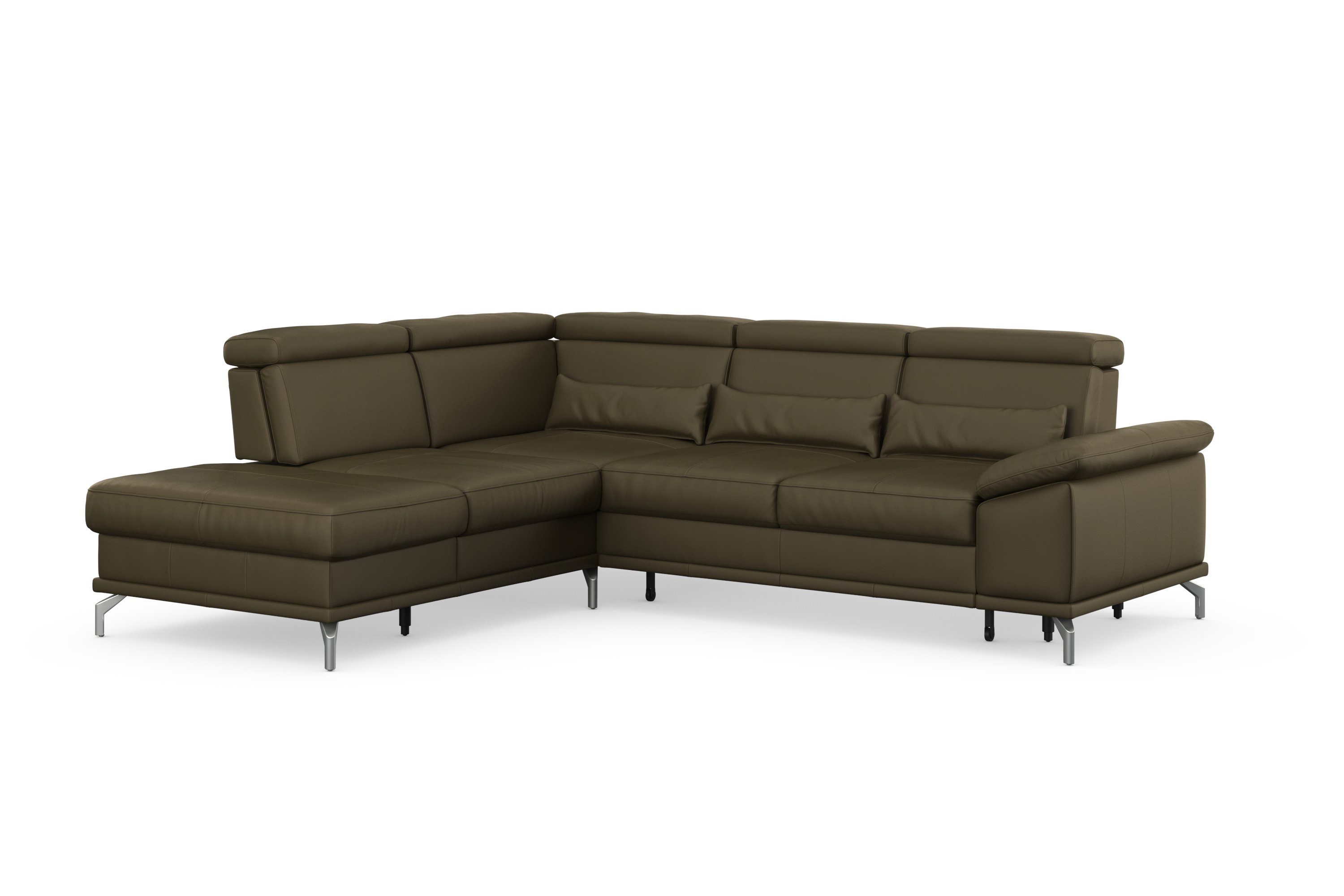 sit&more Hoekbank Cabrio L-vorm, met zitdiepteverstelling, arm- en hoofdsteunverstelling