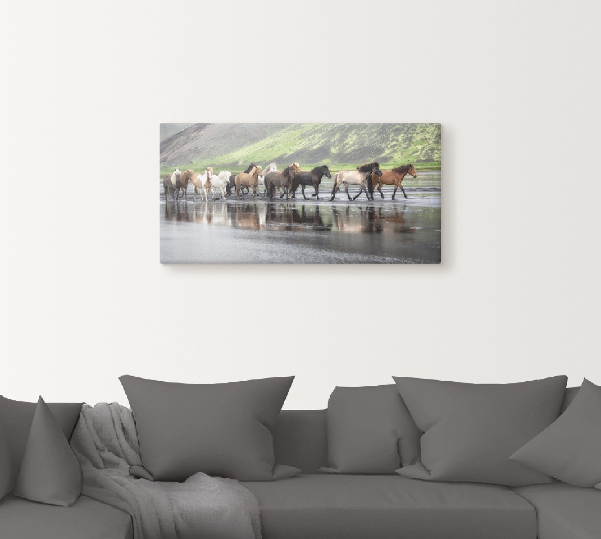Artland Artprint IJslandse paarden XIV als artprint op linnen, muursticker in verschillende maten