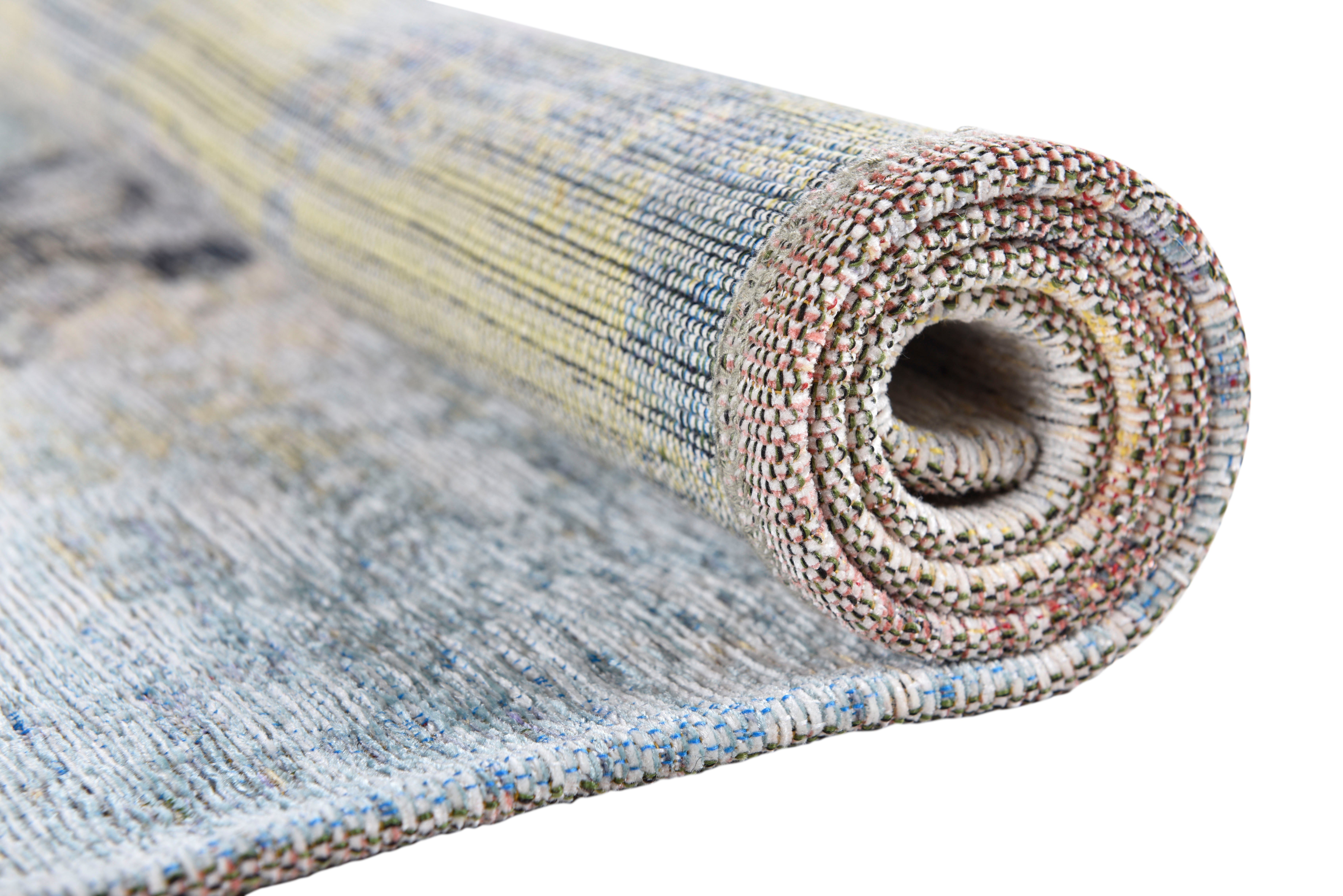 Gino Falcone Vloerkleed Cosima-108 plat geweven jacquard-vloerkleed, met chenillegaren, modern bloemdesign