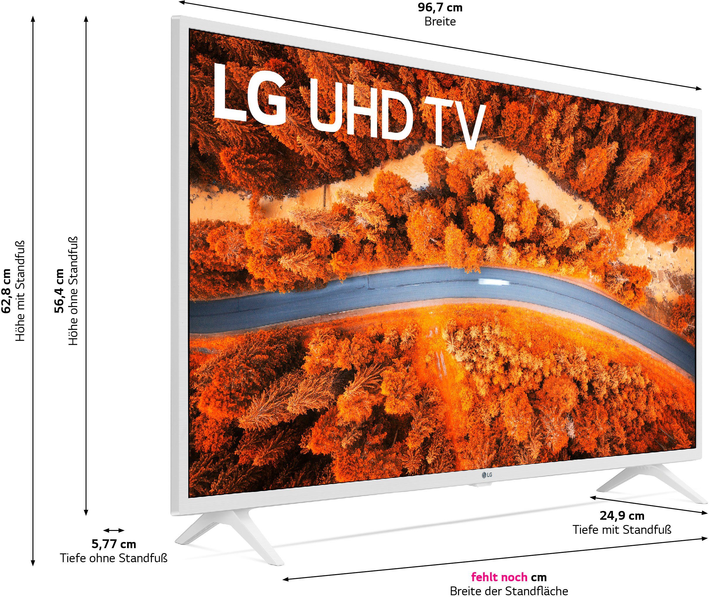 LG LCD-led-TV 43UP76909LE, cm / 43 ", 4K Ultra HD, Smart-TV, LG Local Contrast | spraakondersteuning | HDR10 Pro | LG ThinQ | wit | inclusief Magic-remote afstandsbediening in de online winkel | OTTO